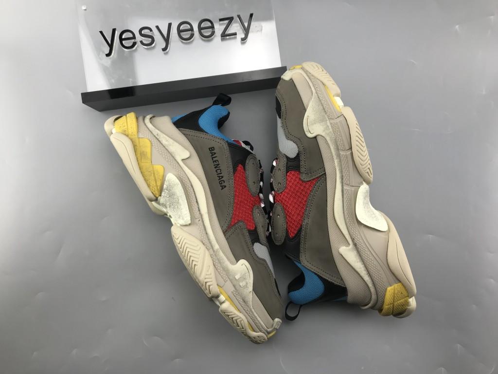 UA TRIPLE S TRAINERS GREY RED BLUE