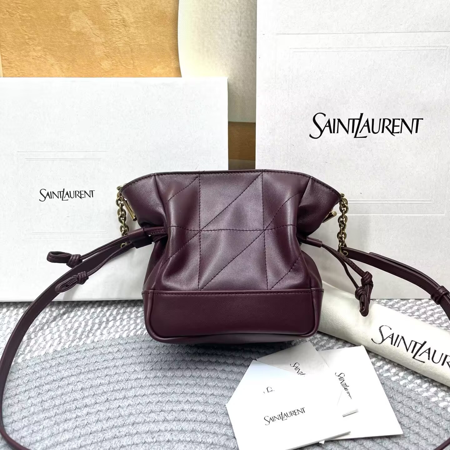 Y51 jamie mini shoulder pouch in lambskin 14.5x15.5x8cm