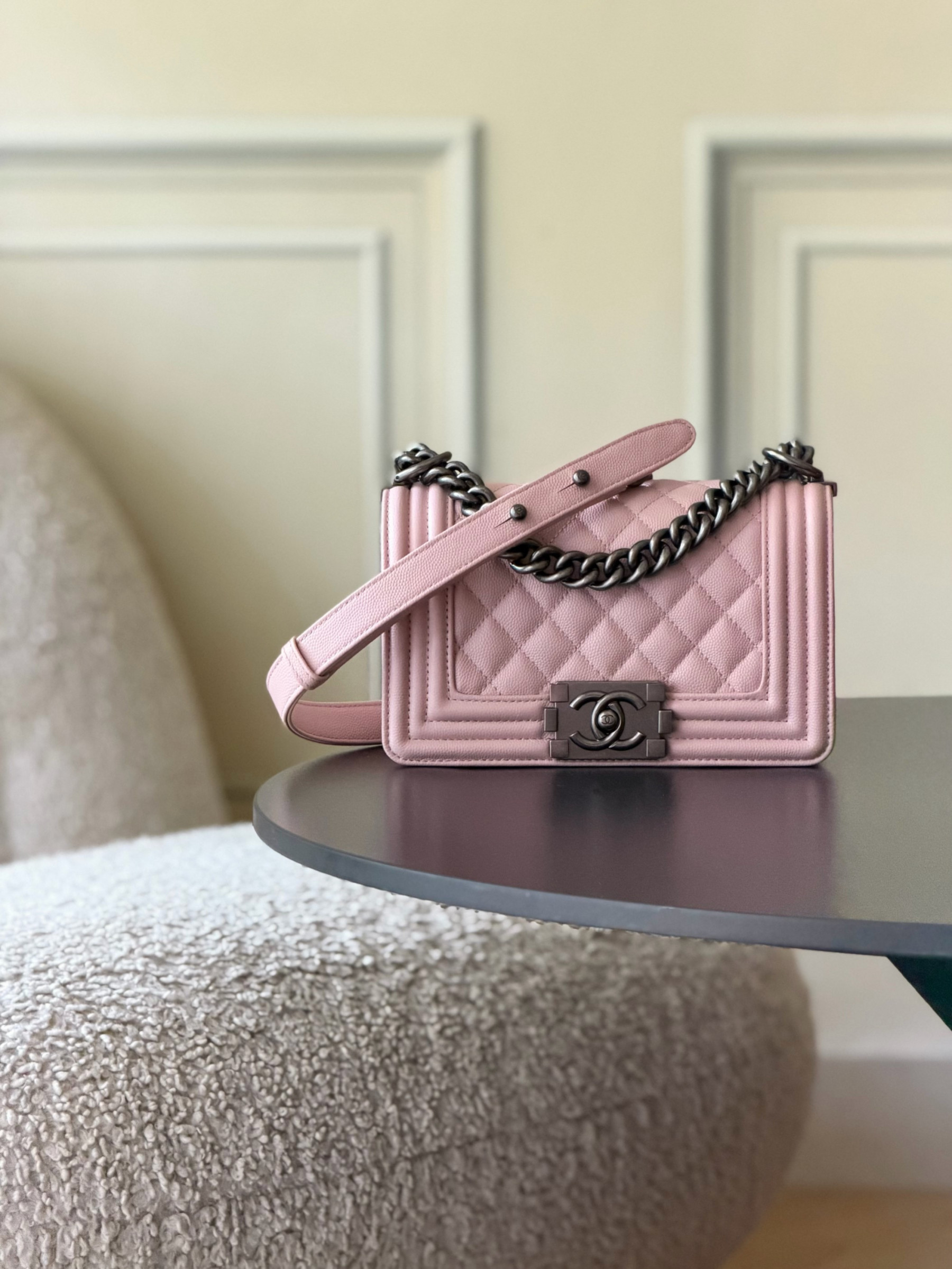 Ch**el boy handbag 12x20x7cm