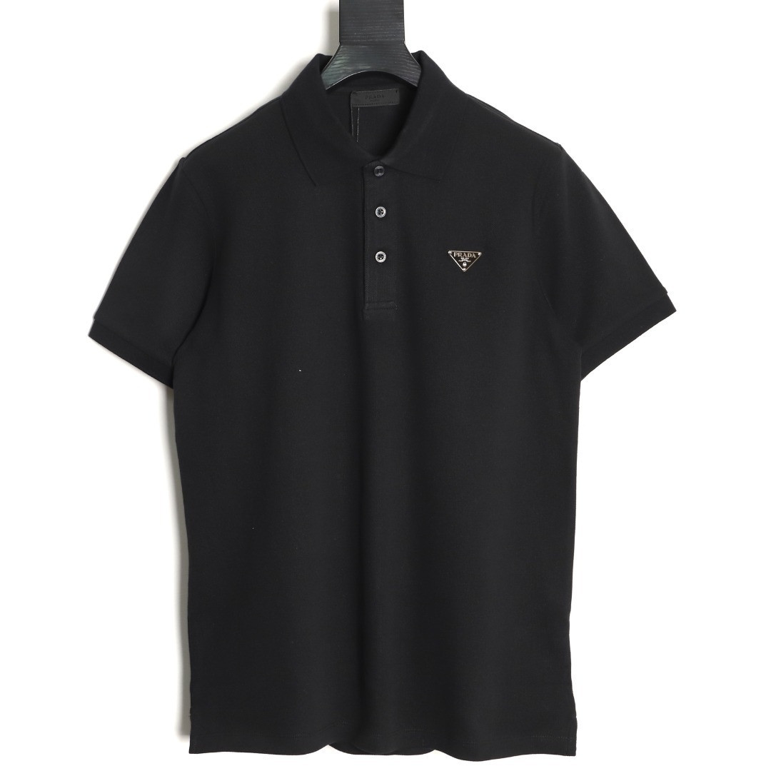Pra*a 26ss short-sleeved polo shirt