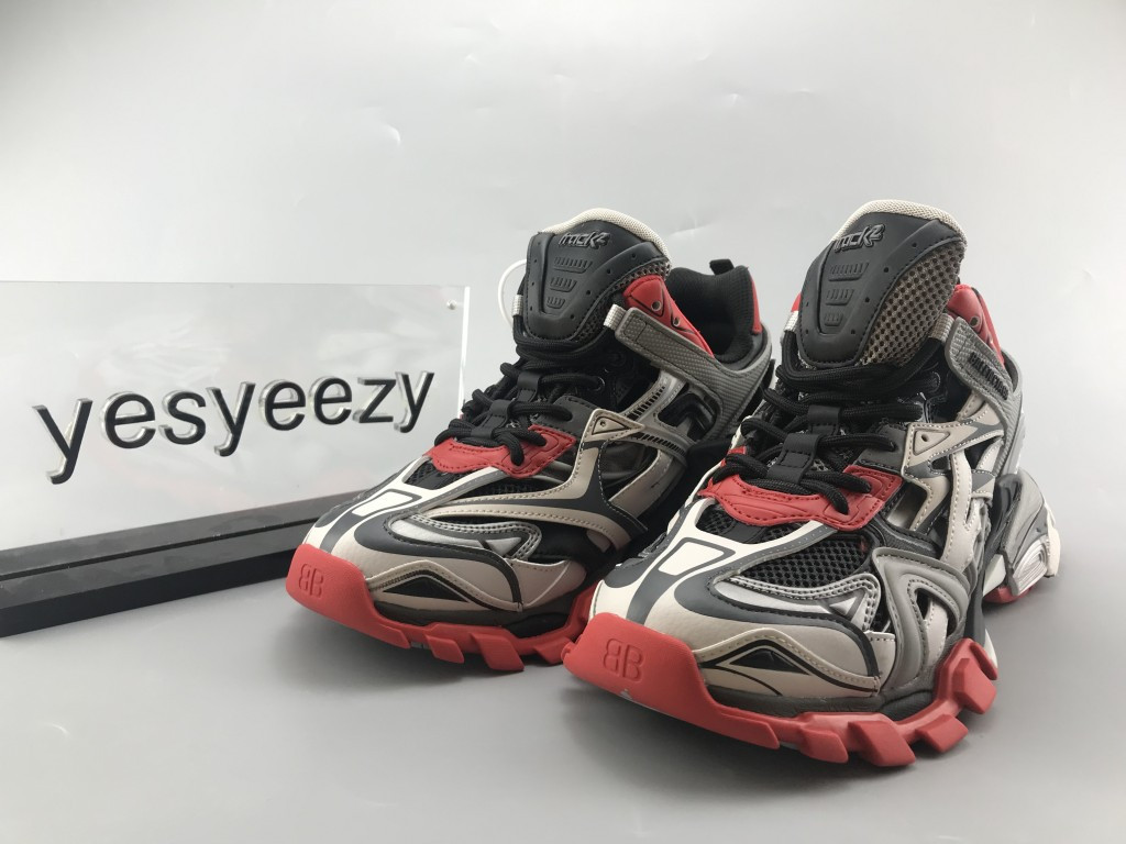 UA TRACK.2 TRAINERS BLACK GREY RED