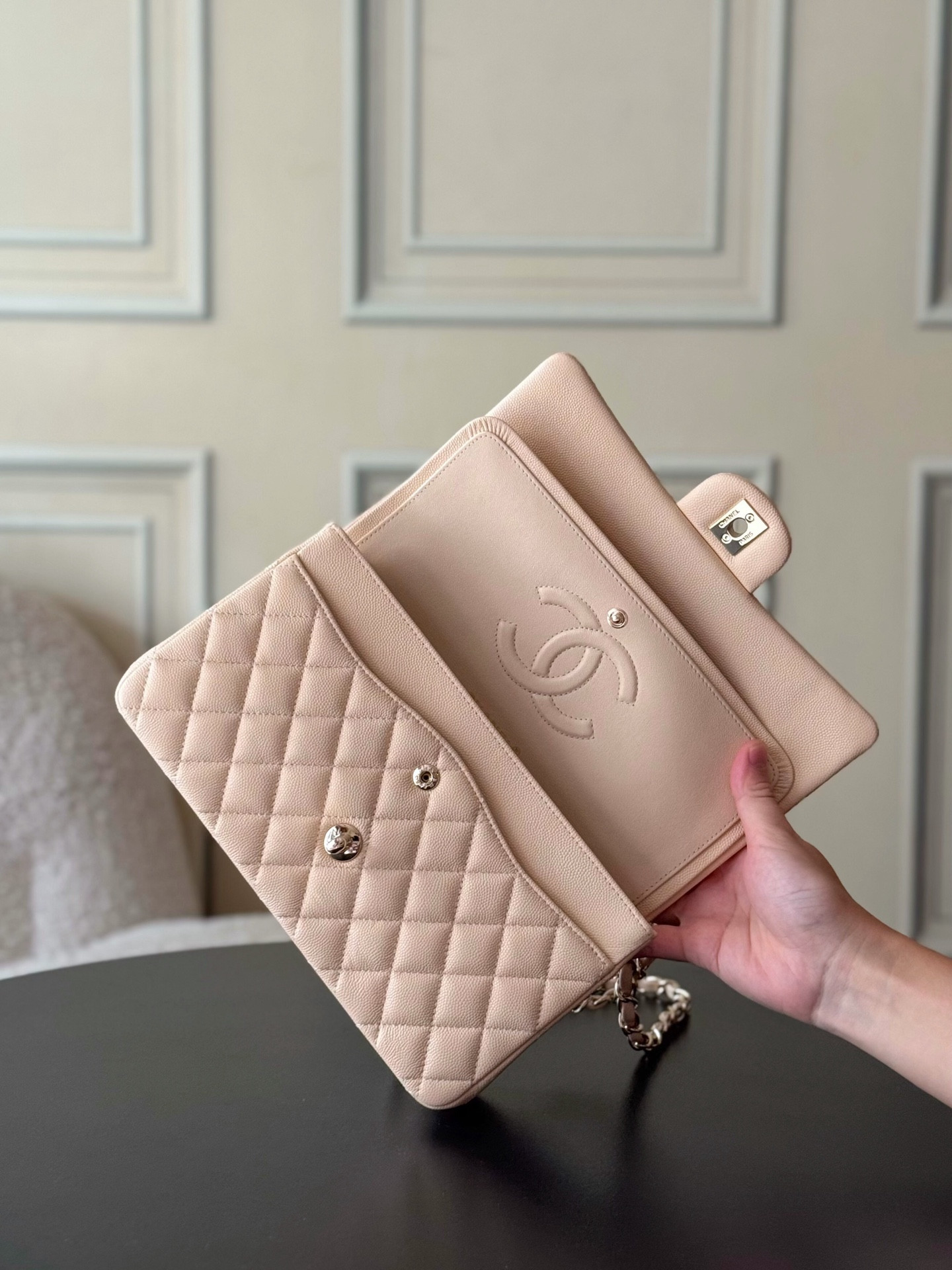 Ch**el classic flap handbag cf 25.5x15.5x6.5cm