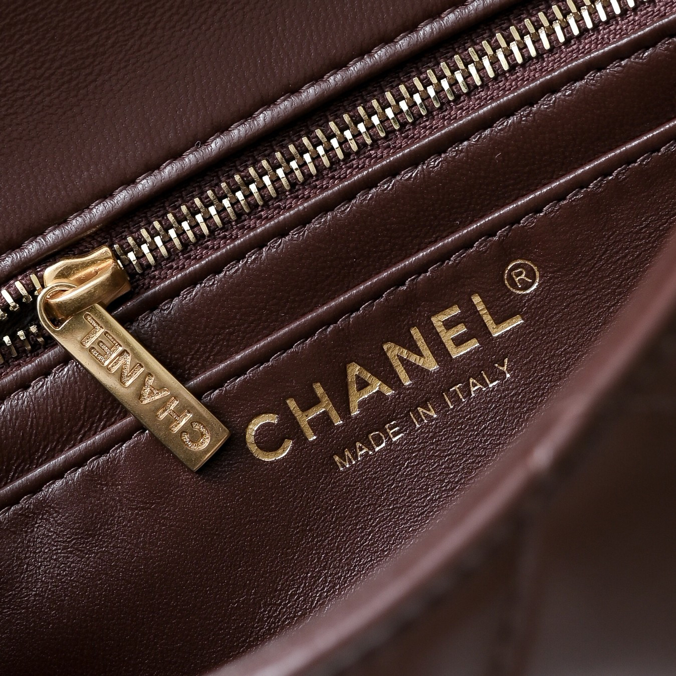 Ch**el flap bag brown as1787 20x13x7cm