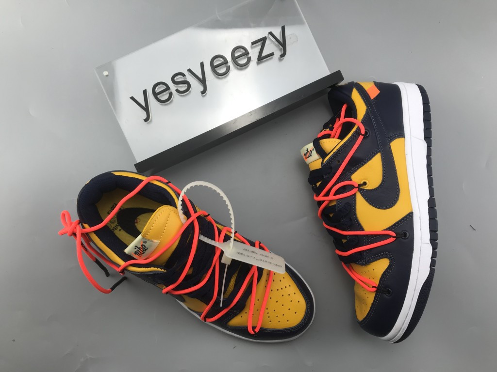 UA NIKE OFF-WHITE X DUNK LOW "UNIVERSITY GOLD"