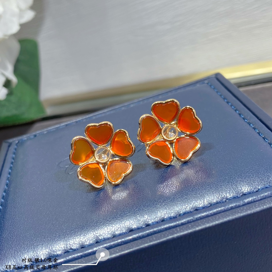 Chopard Five Hearts Mother-of-Pearl Earrings