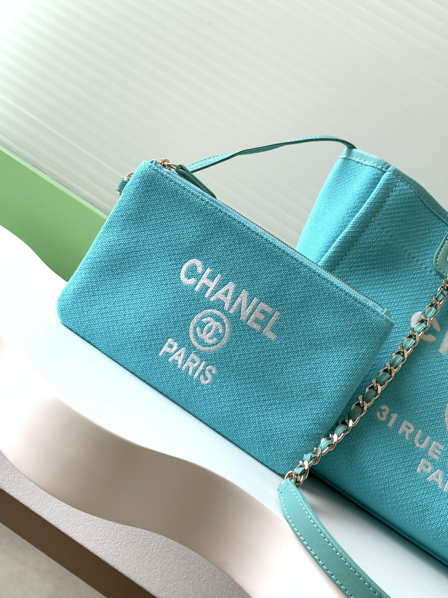 Ch**el deauville tote shopping bag 33x22x13cm
