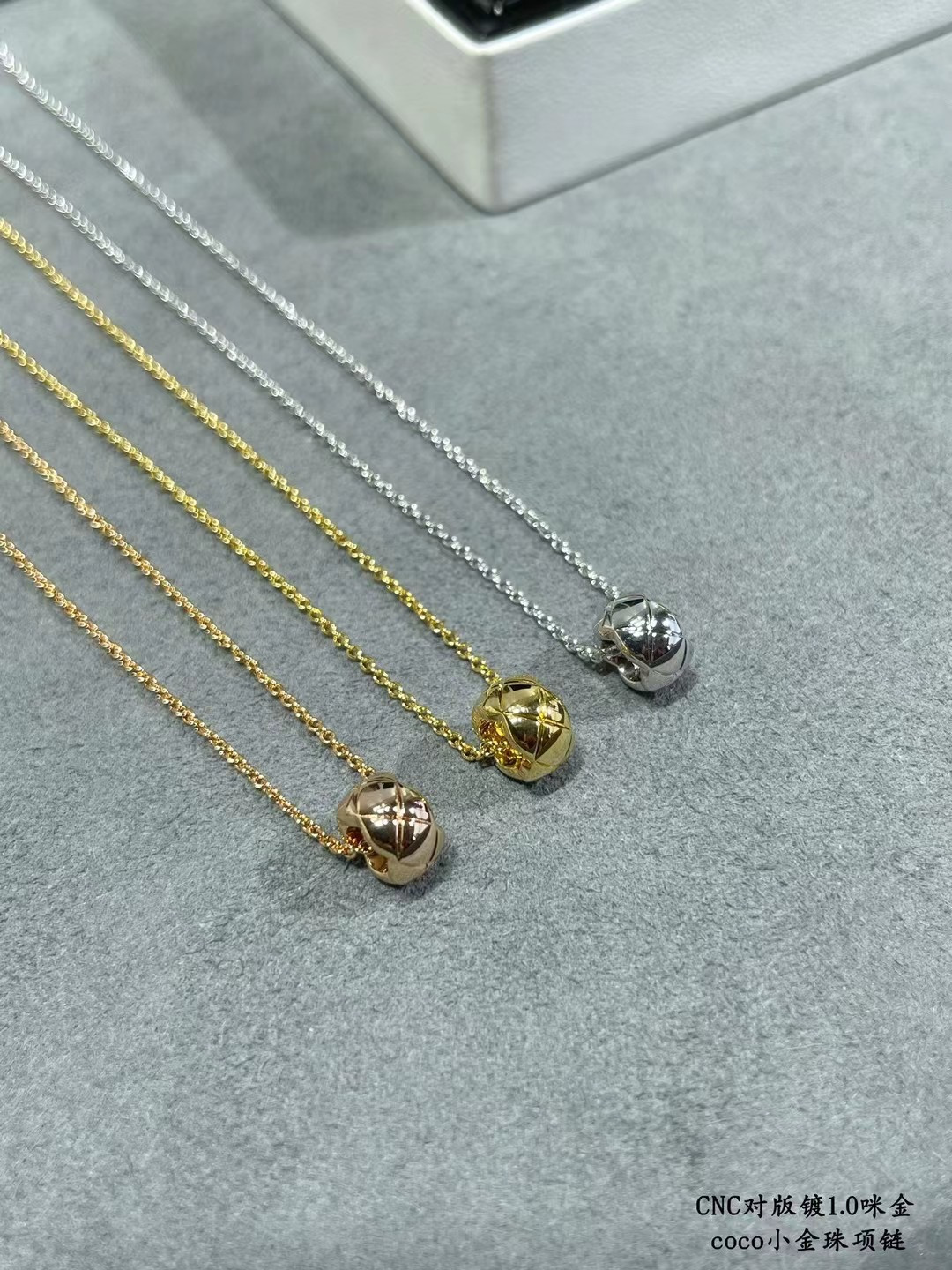 Ch**el Small gold beads Necklace