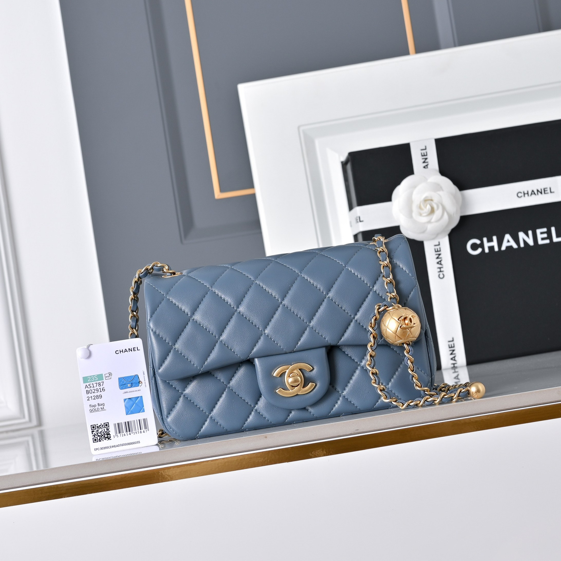 Ch**el flap bag as1787 20x13x7cm