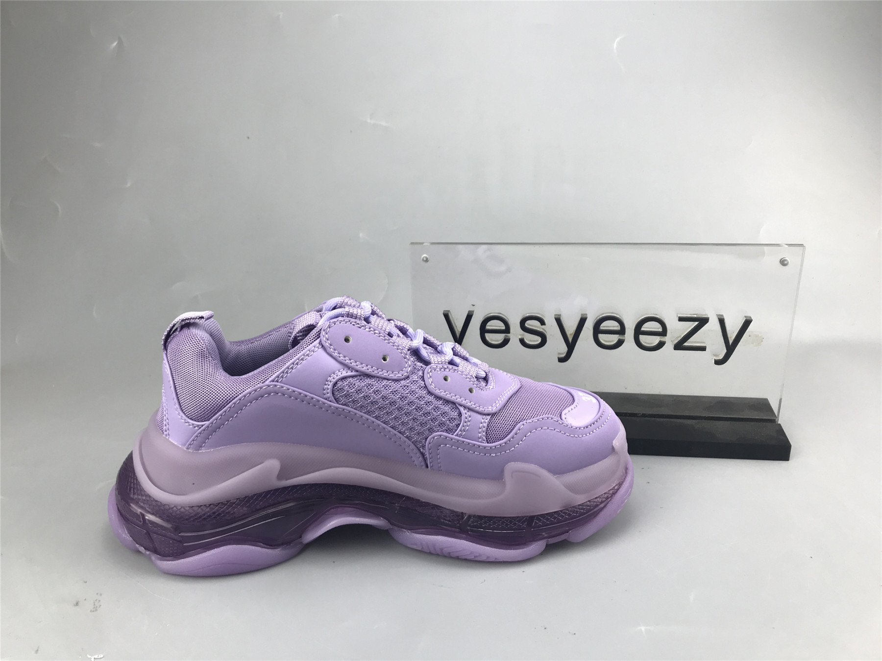 UA TRIPLE S CLEAR SOLE LIGHT LILAC WHITE