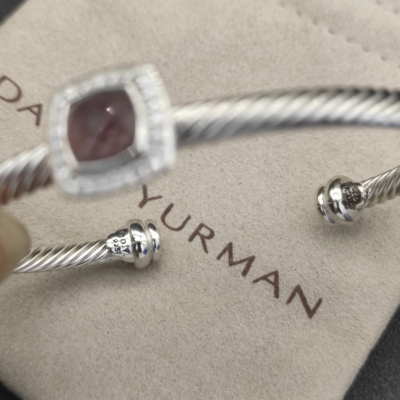 dau1d Yvrm*n 4mm square d1am0nd bracelet (wrist circumference 15-20cm)