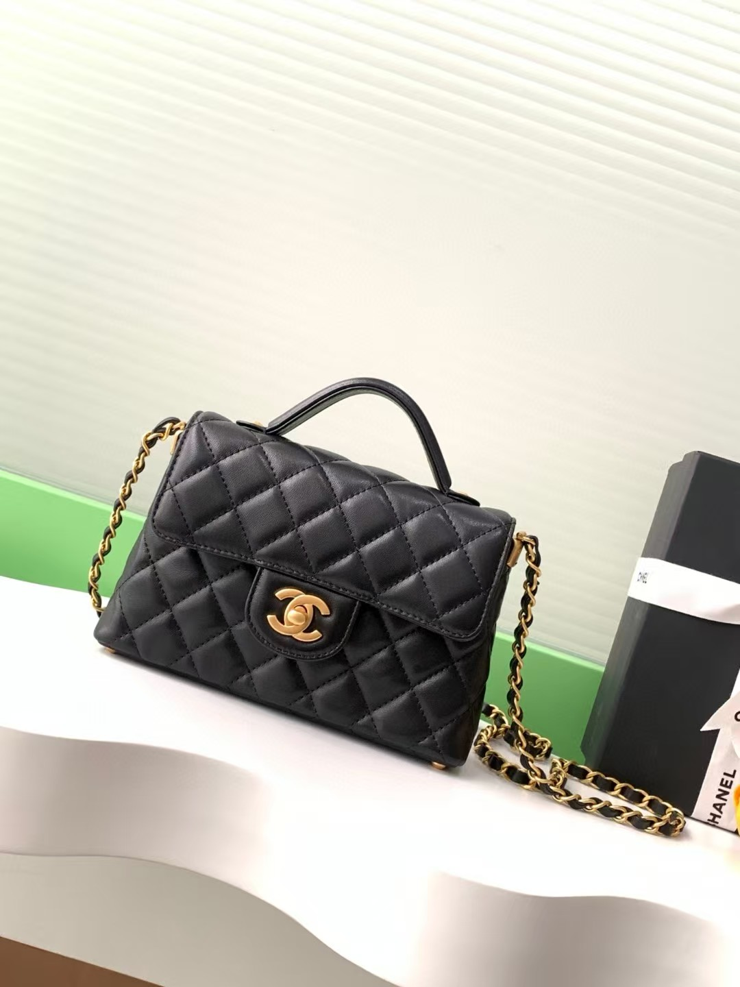 Ch**el Flap Handle Bag 14x20x6cm