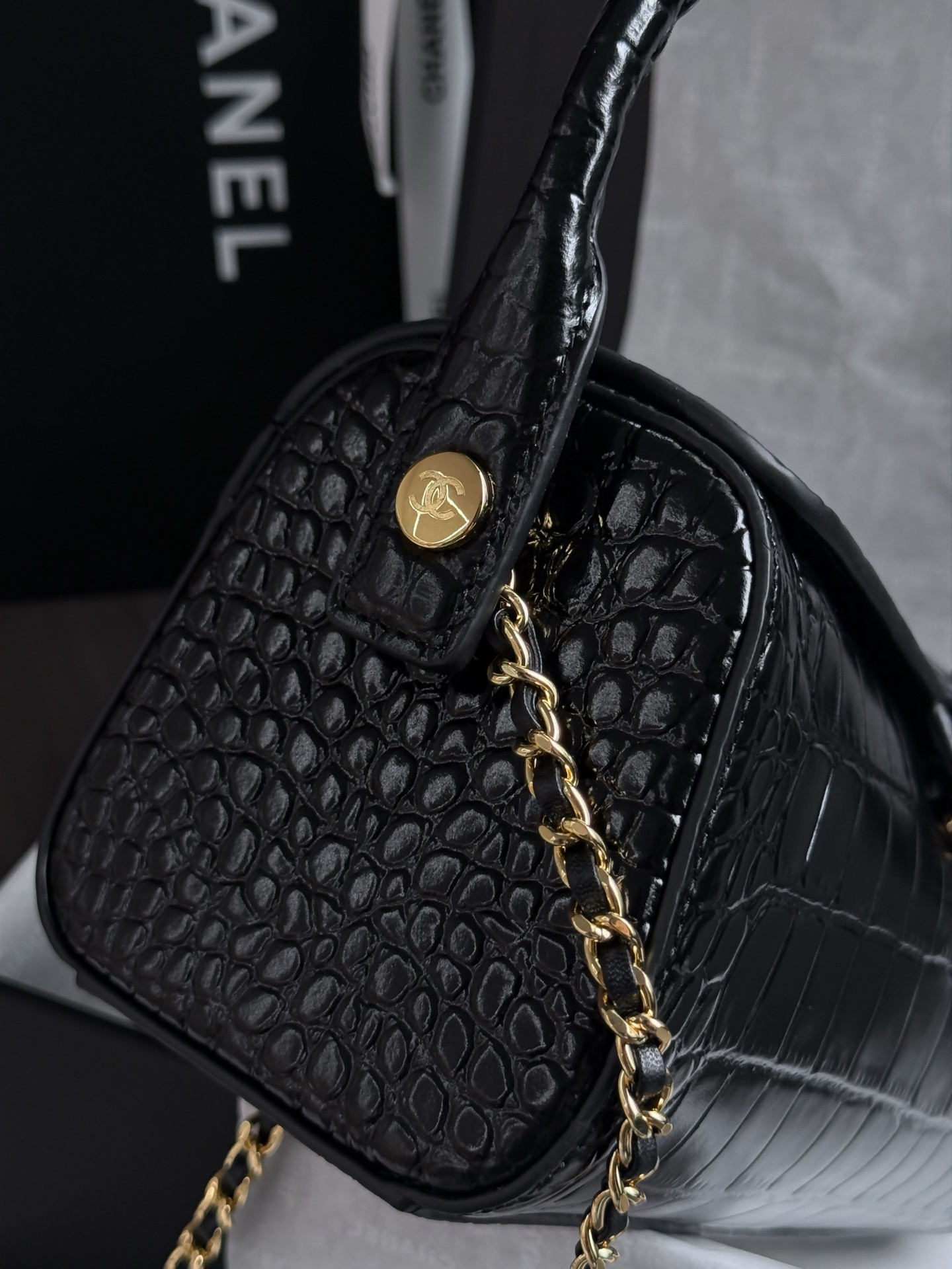 Ch**el clutch with chain ap5294 11x23x12.5cm
