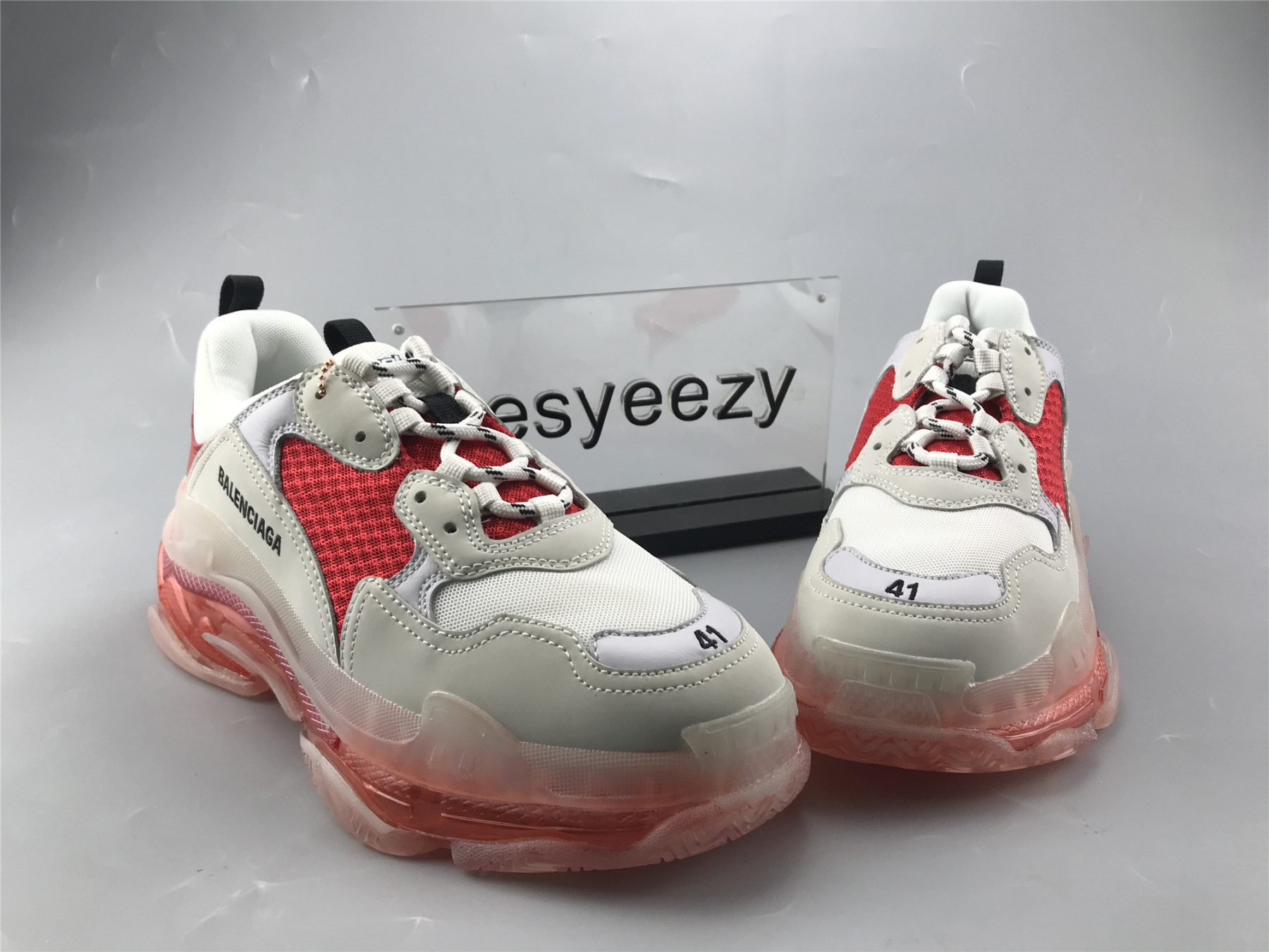 UA TRIPLE S SNEAKER WHITE RED AND GREY