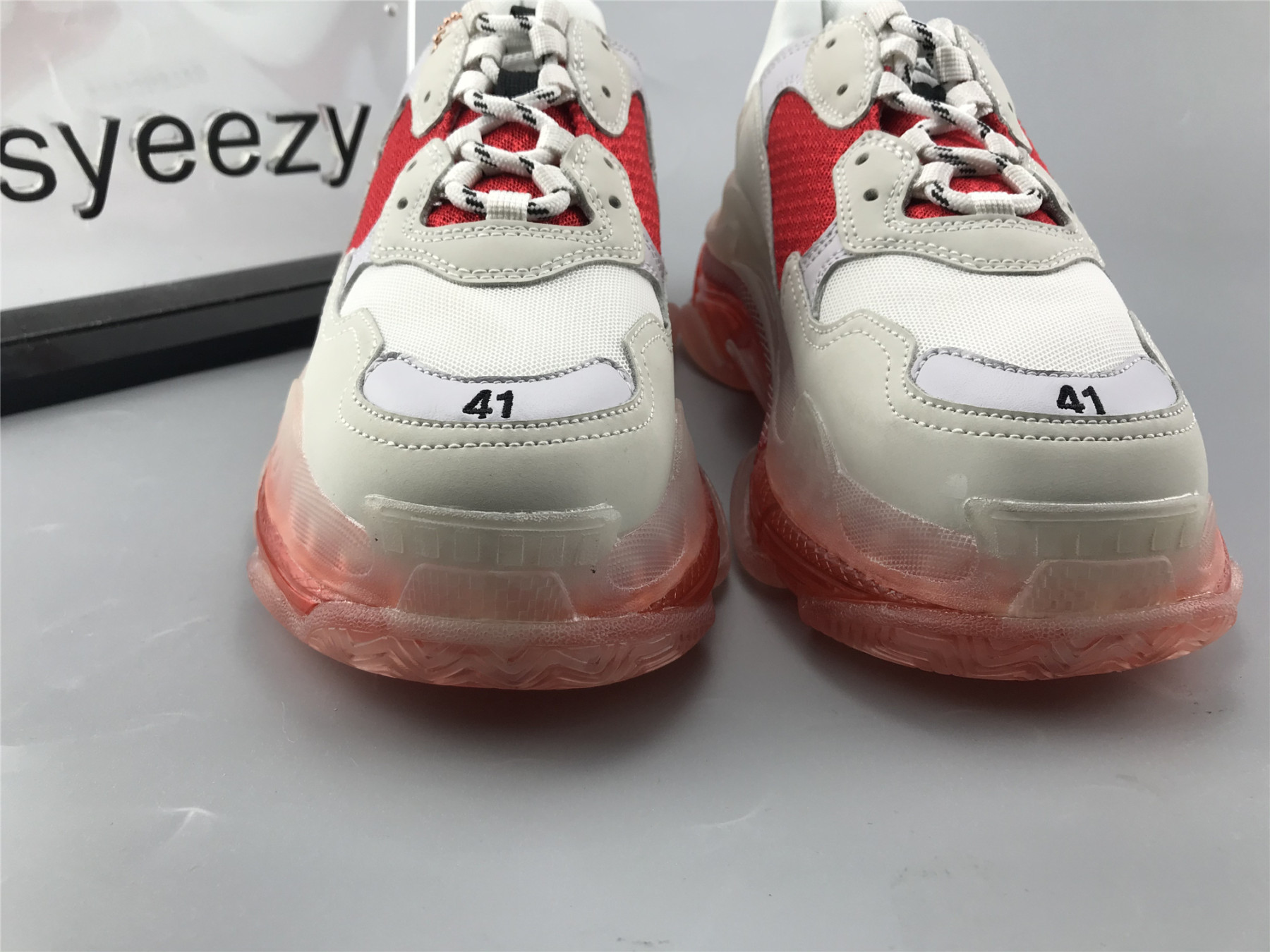 UA TRIPLE S SNEAKER WHITE RED AND GREY
