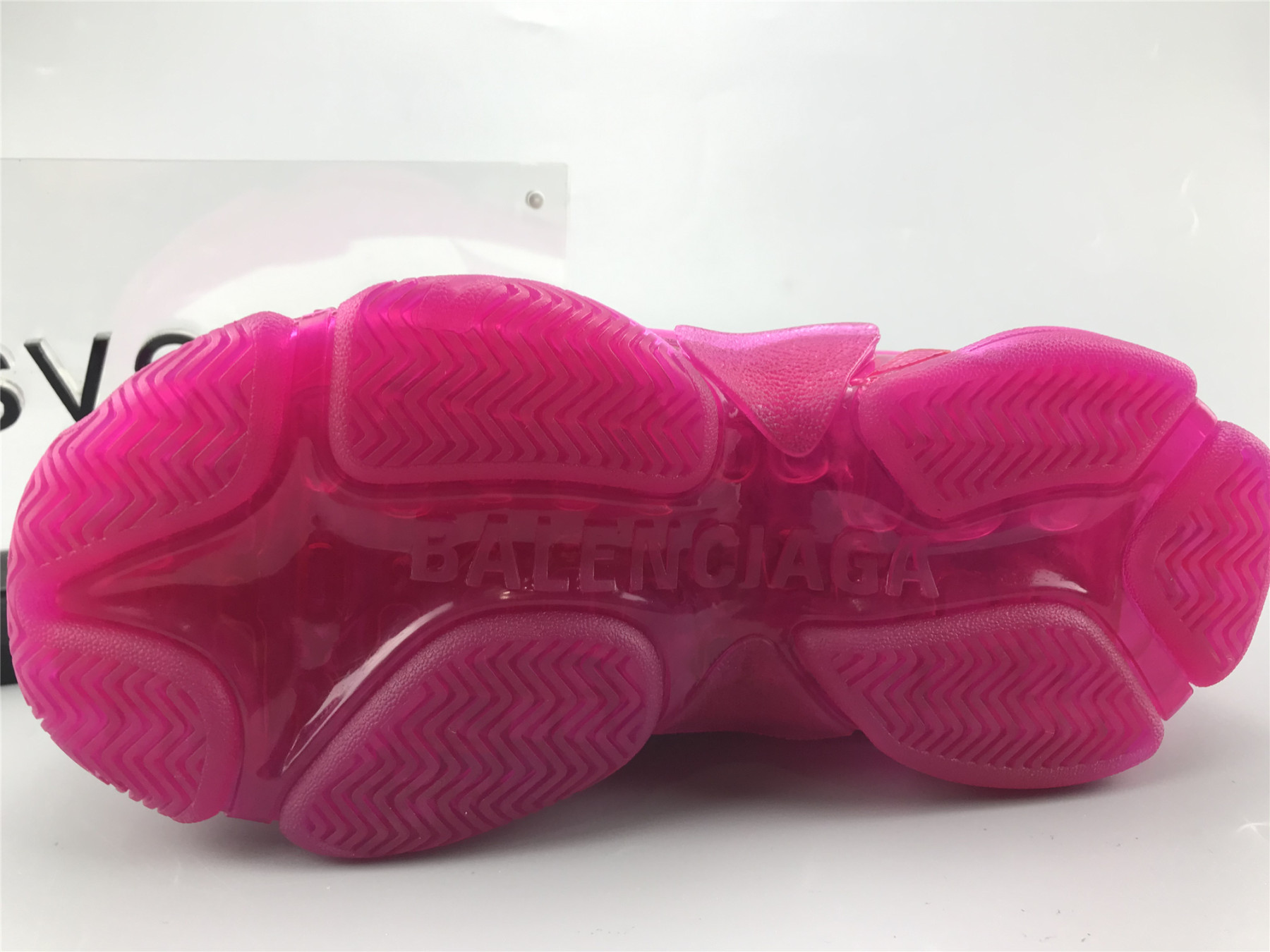 UA TRIPLE S CLEAR SOLE SNEAKER WHITE AND PINK