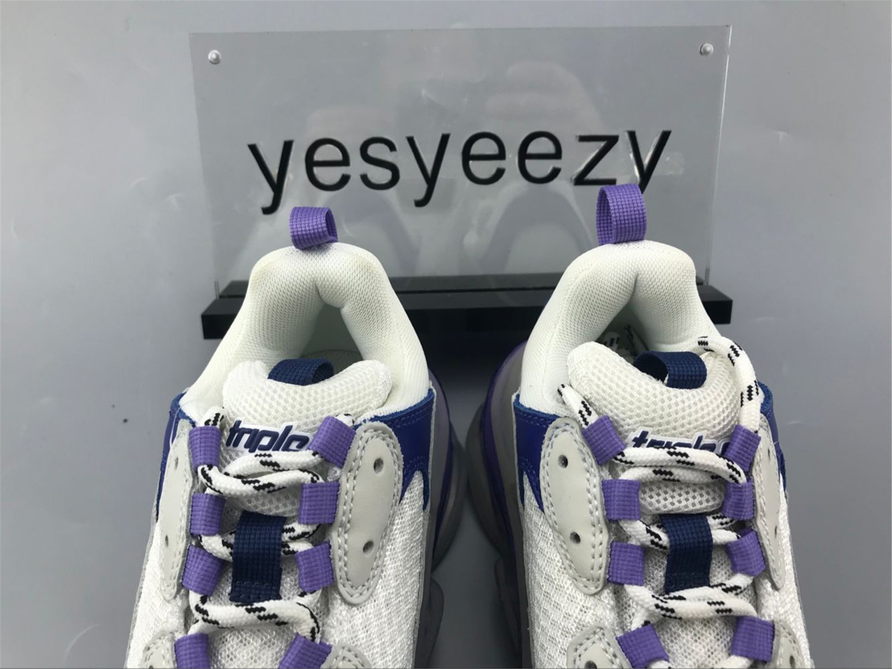 UA TRIPLE S CLEAR SOLE SNEAKER WHITE PURPLE