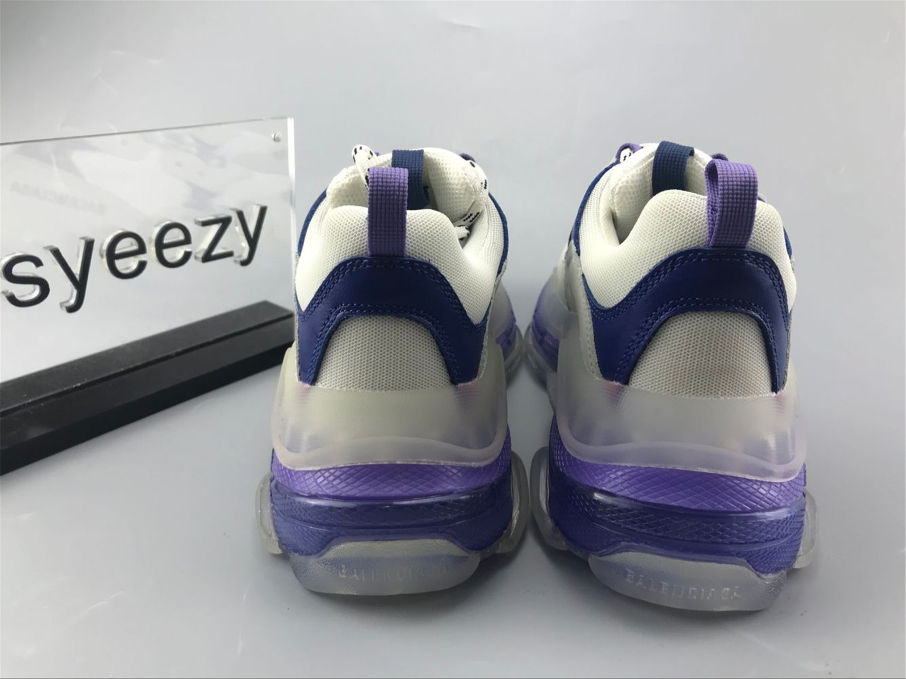 UA TRIPLE S CLEAR SOLE SNEAKER WHITE PURPLE