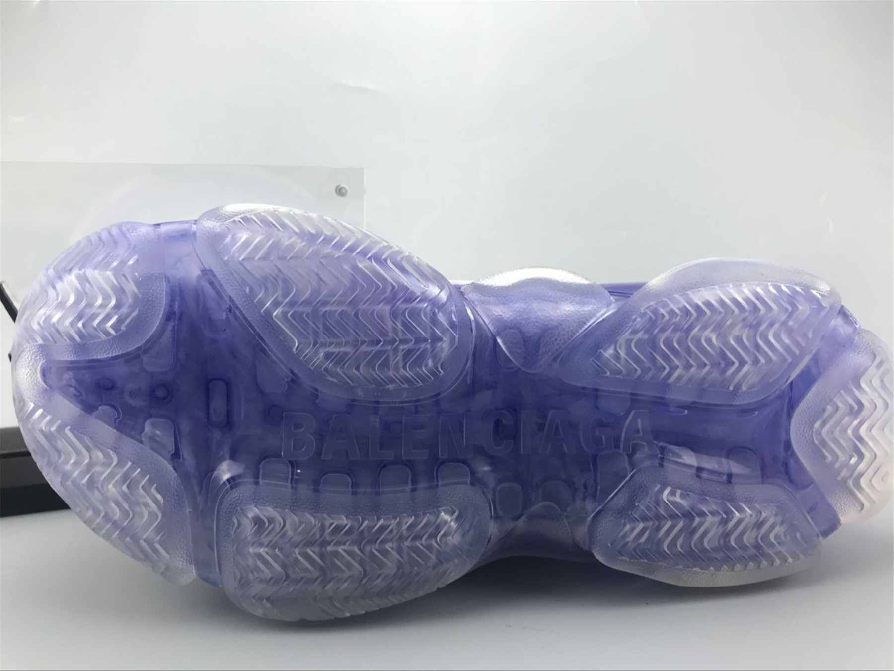 UA TRIPLE S CLEAR SOLE SNEAKER WHITE PURPLE