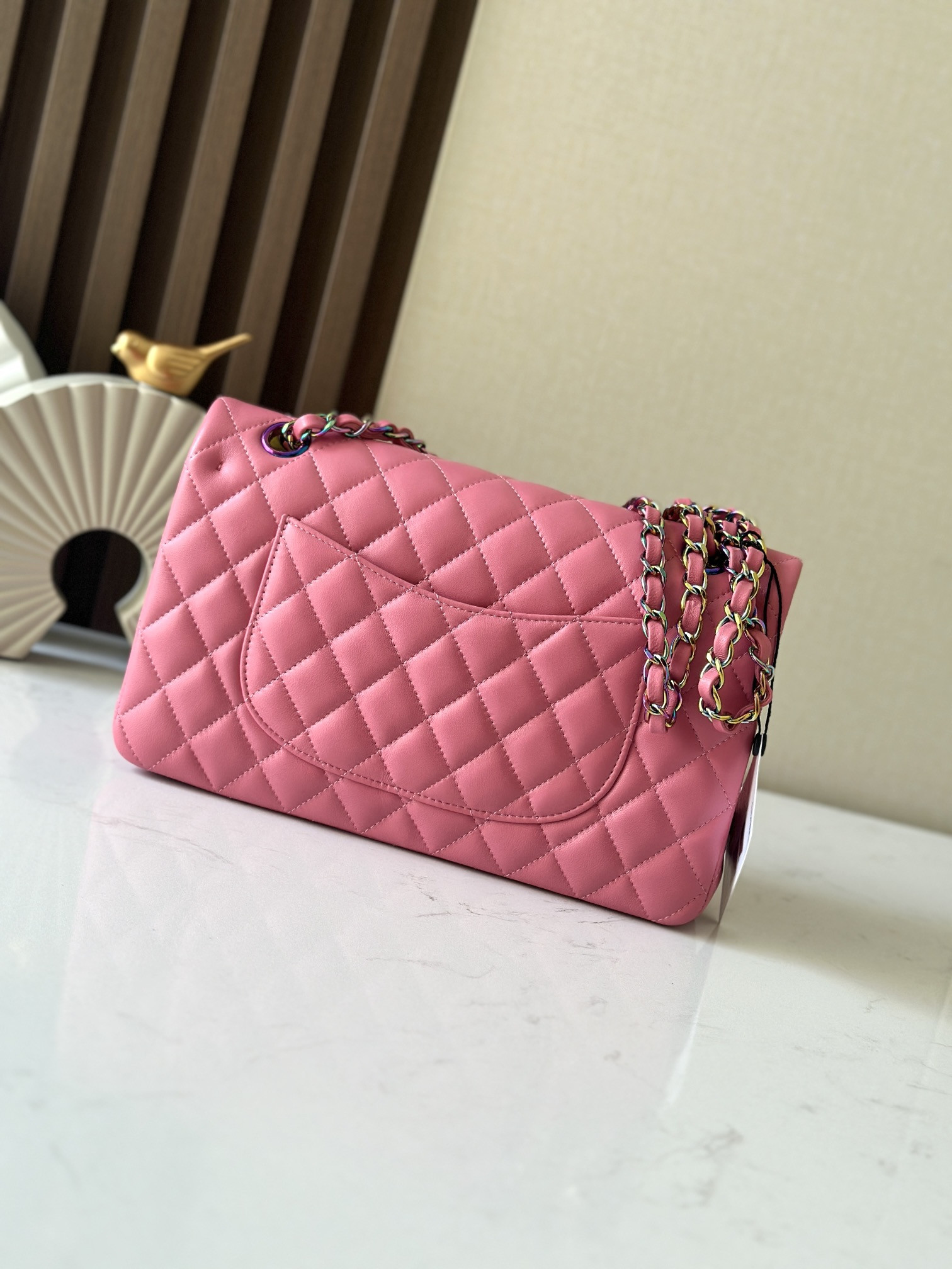 Ch**el classic flap handbag cf 25.5x15x6cm