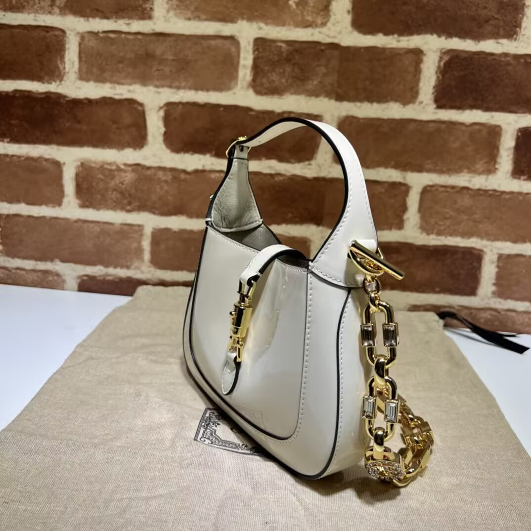 Gvc*1 mini jackie 1961 patent leather shoulder bag 19x13x3cm