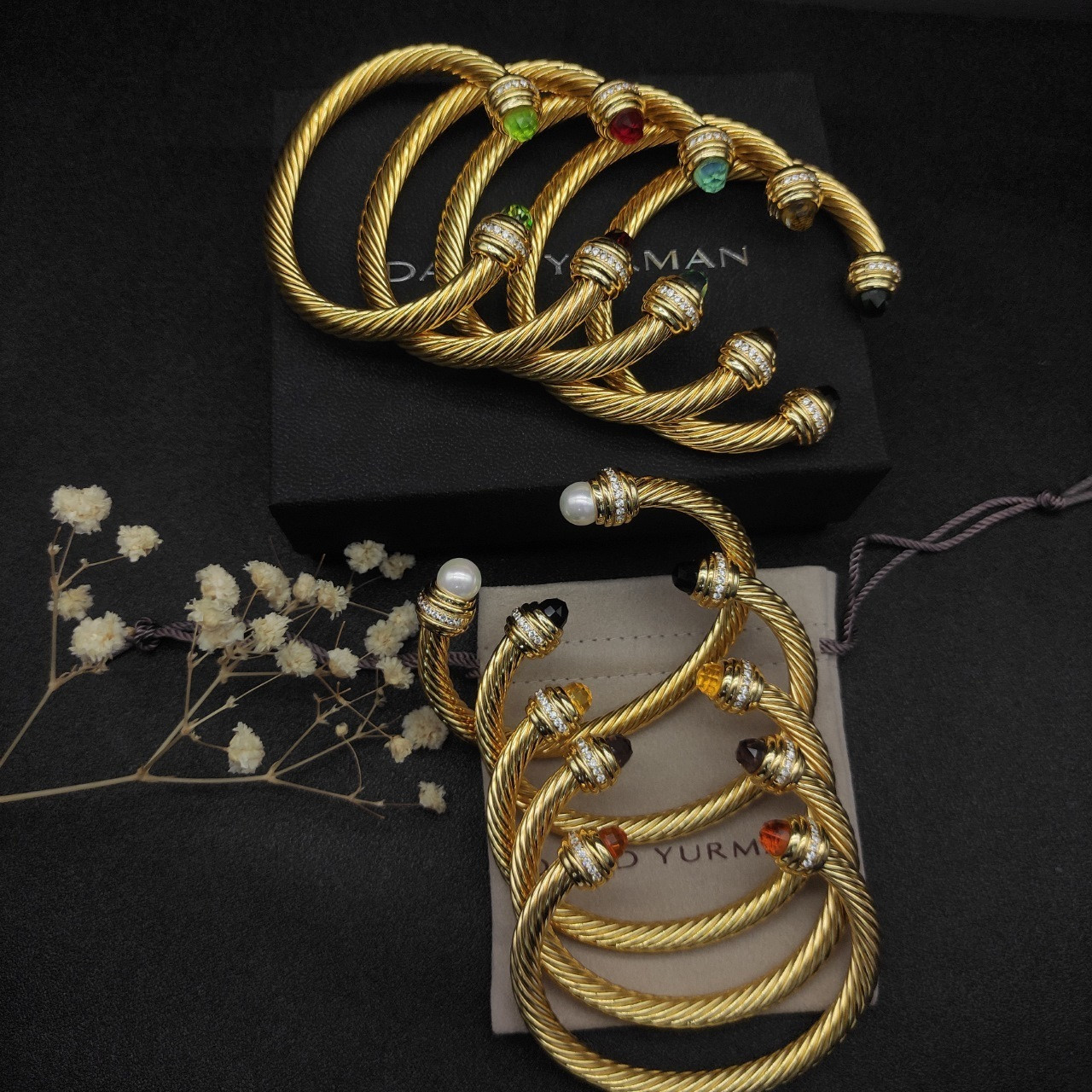 dau1d Yvrm*n 7mm wrap bracelet(wrist circumference 16-20cm)