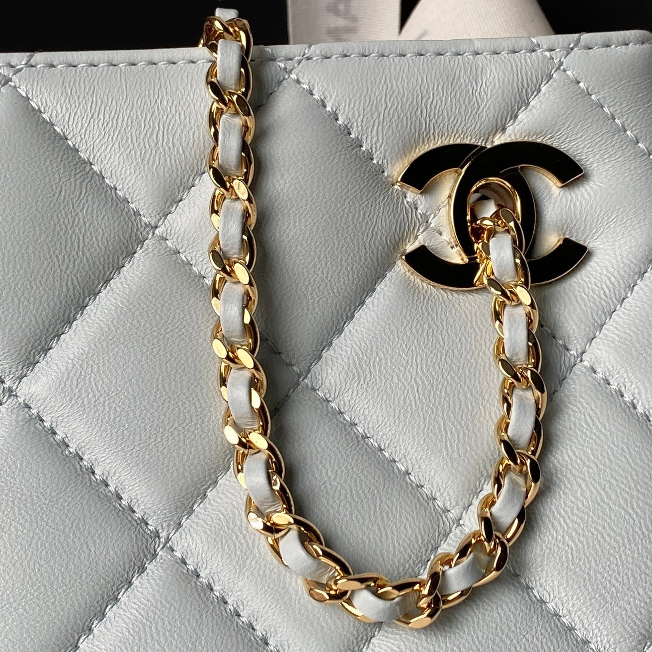 Ch**el chain shopping tote bag as6248 24.5x16x7.5cm