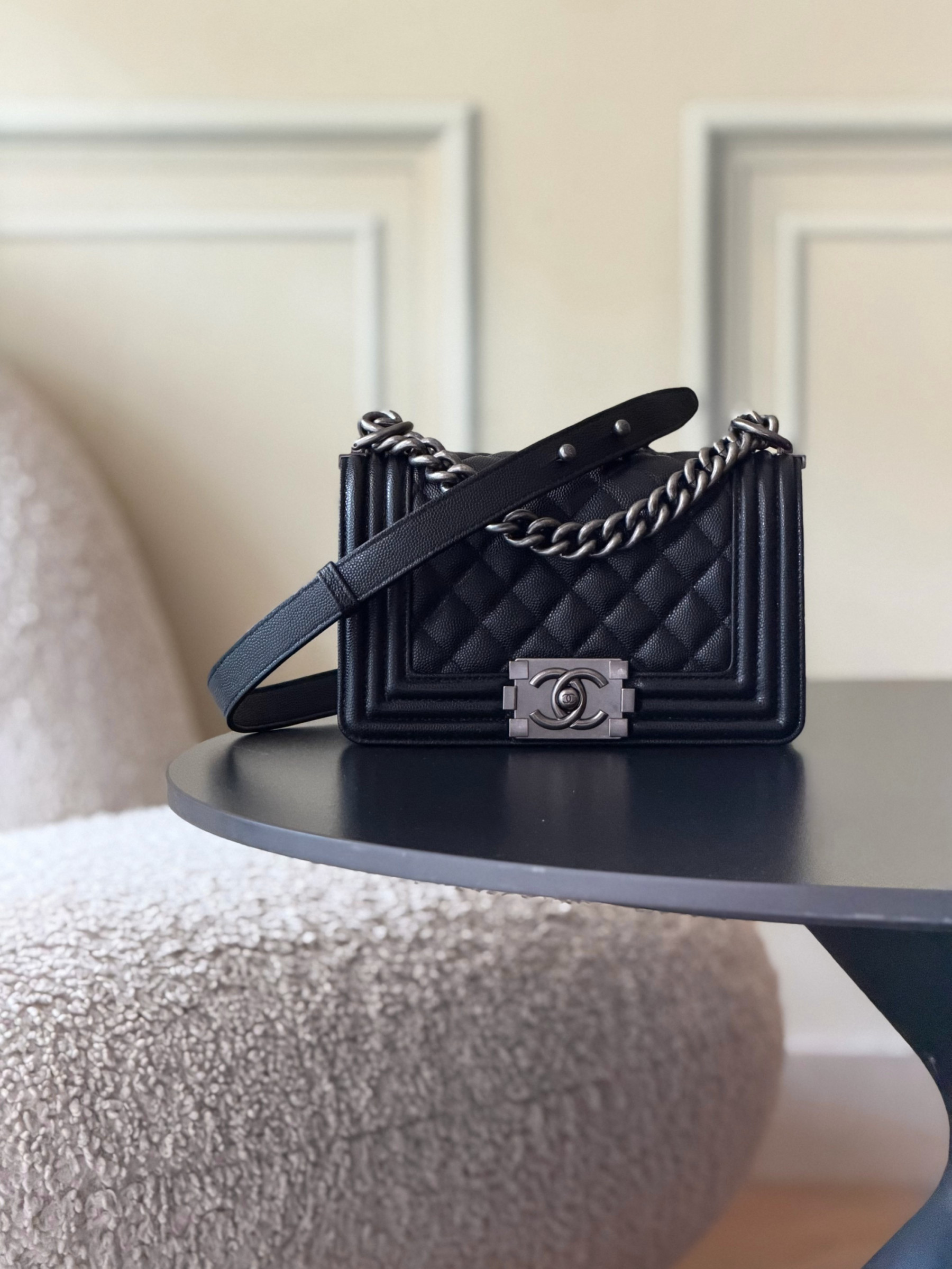 Ch**el boy handbag 12x20x7cm
