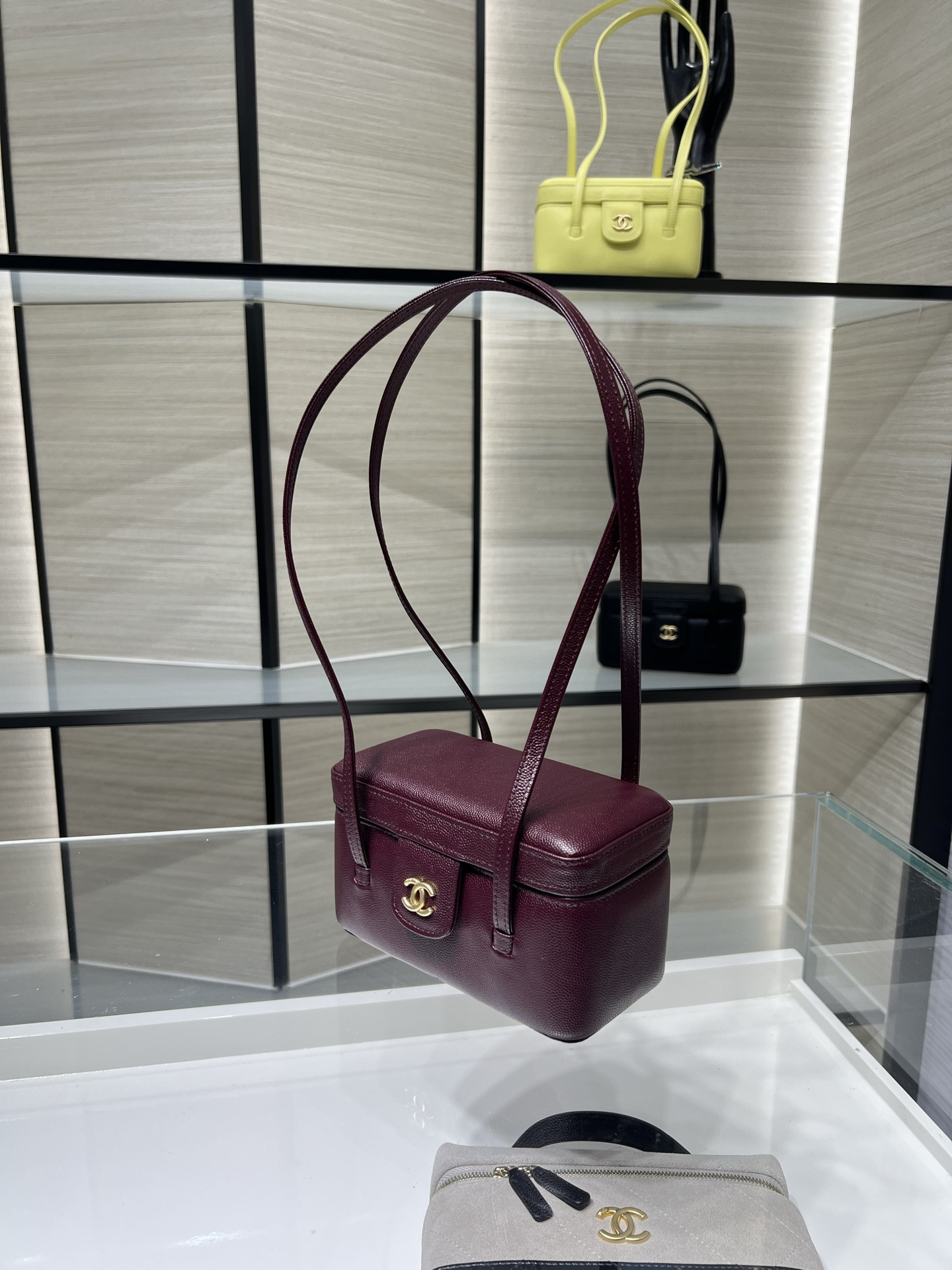 Ch**el preppy coco long box bag ap5067 17x9.5x8cm