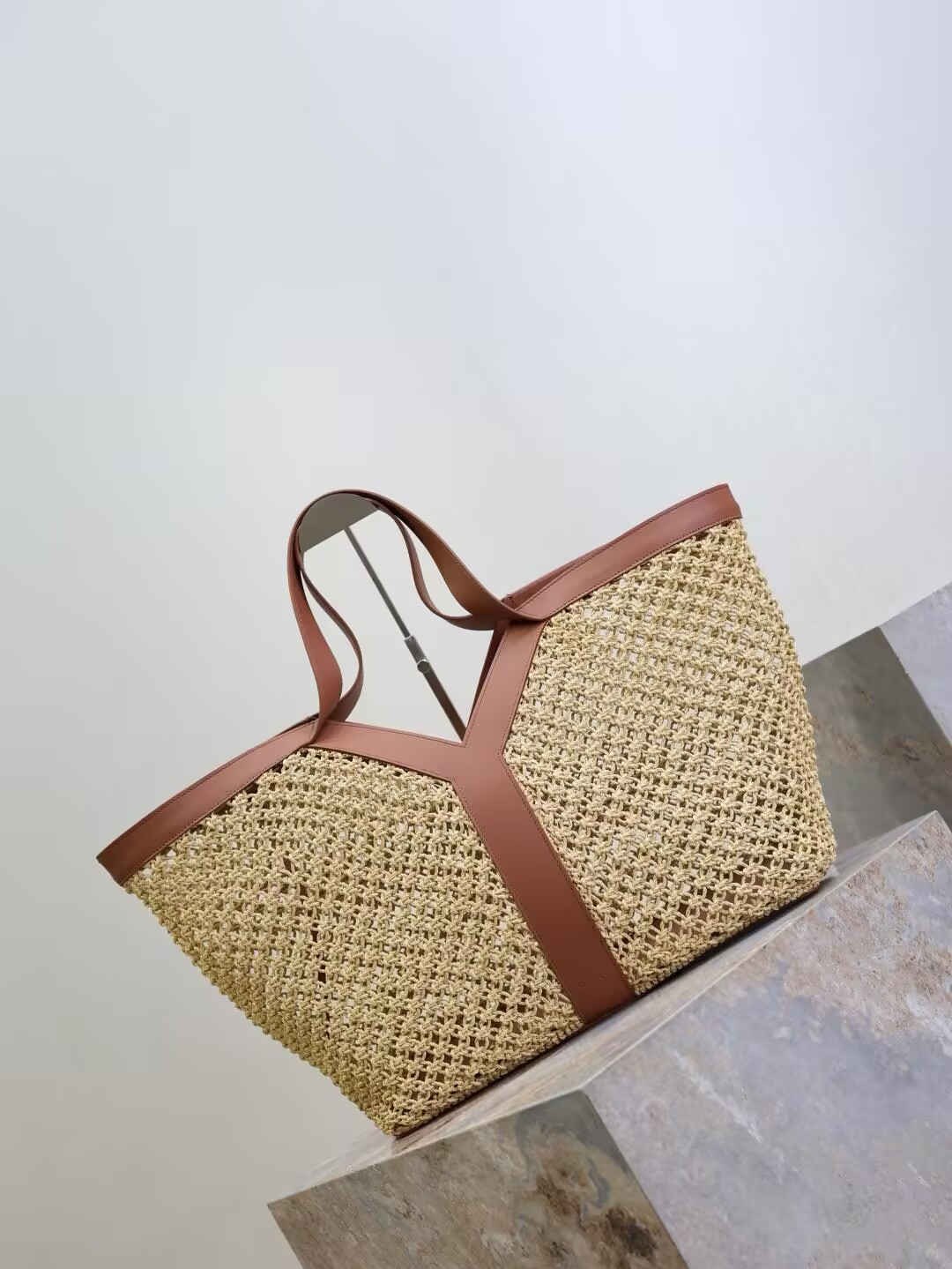Y51 y-shaped raffia tote bag 50x33x16cm