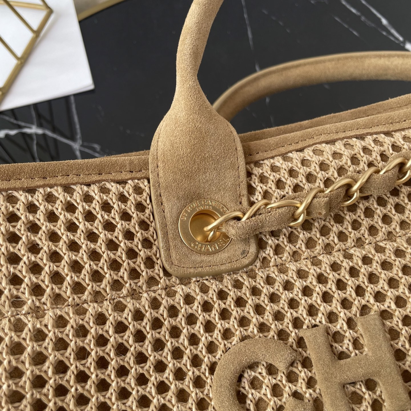 Ch**el shopping bag 38x30x22cm