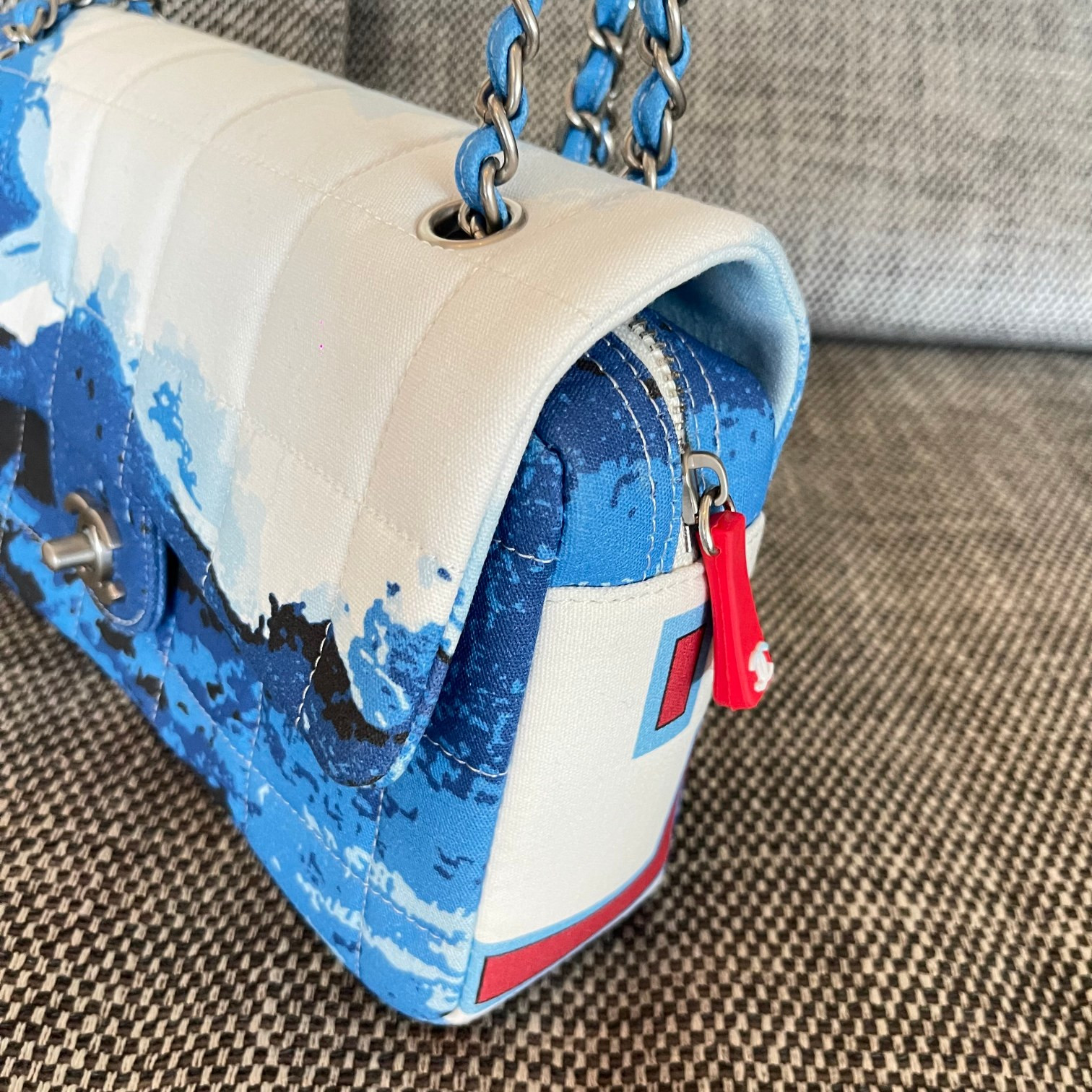 Ch**el surf line flap bag 25x15x6cm