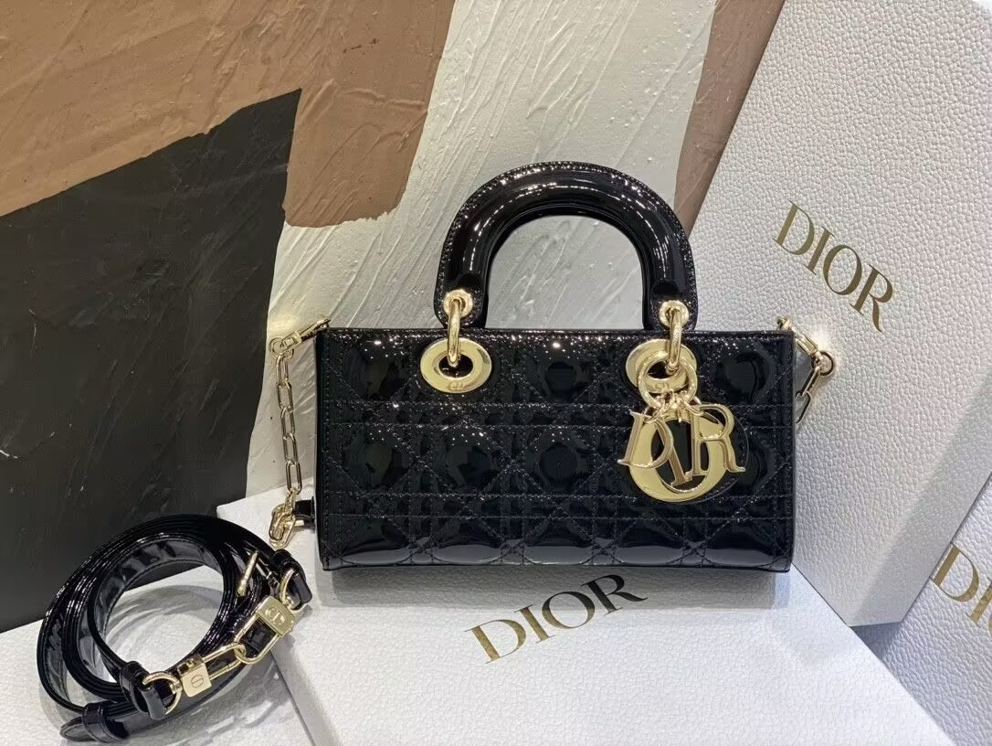 D10r SMALL LADY D-JOY BAG BLACK  22x6x12cm