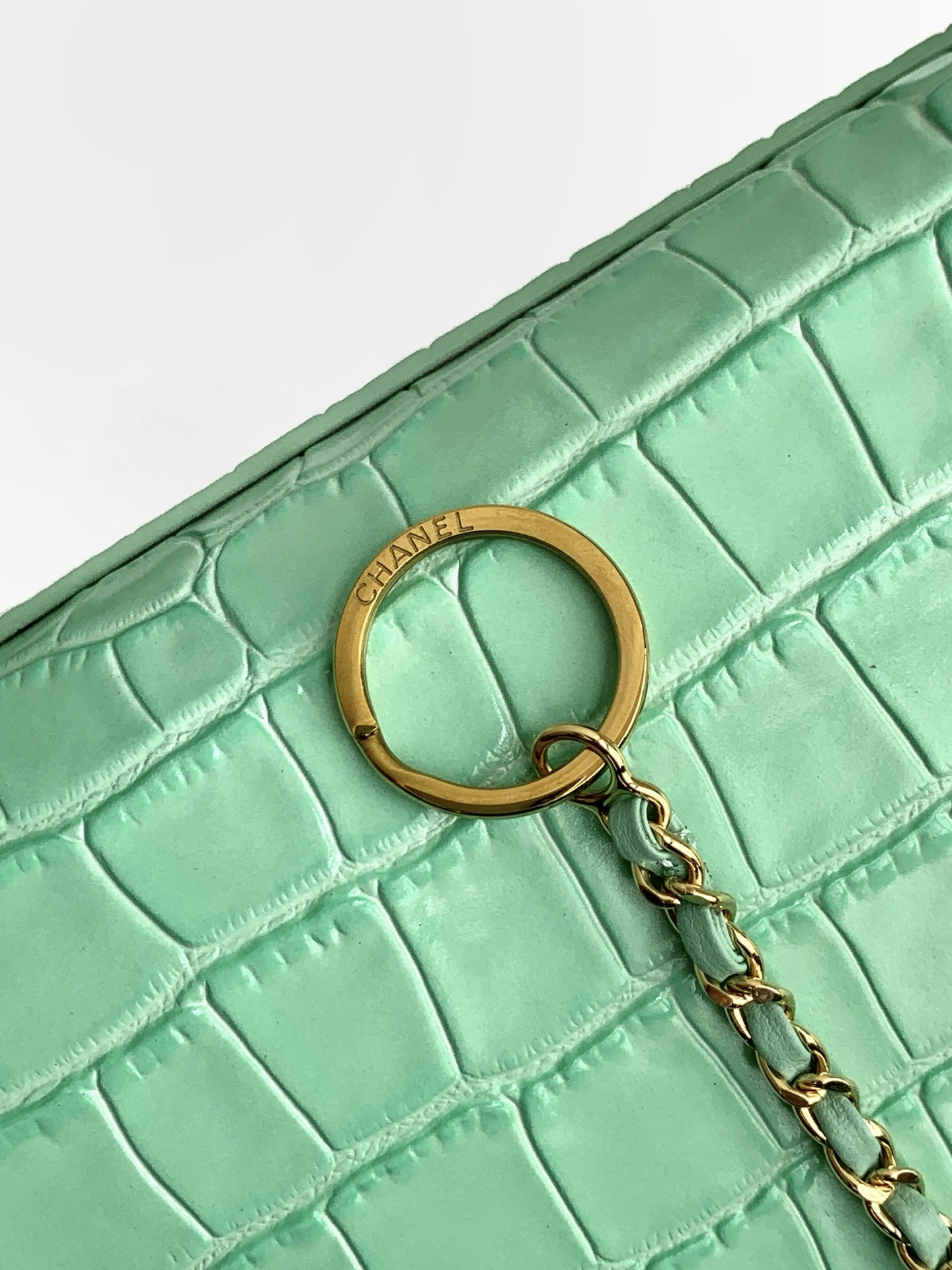 Ch**el tote crocodile-embossed bag 35x21x12cm