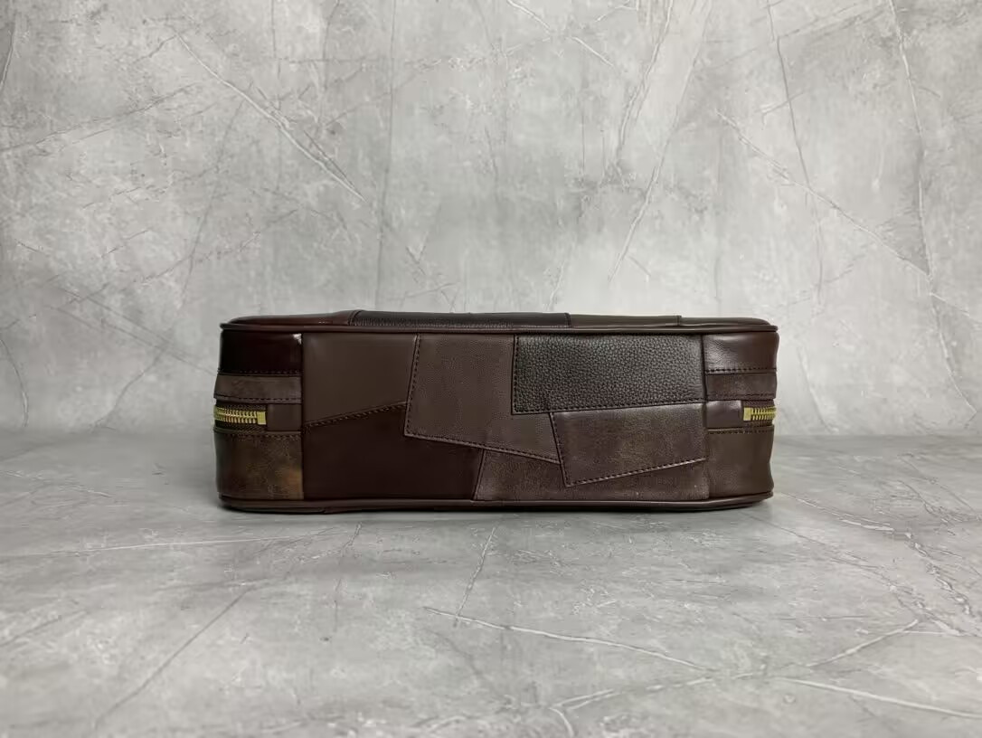 M1v M1v leather patchwork beau bag 23x34x10cm