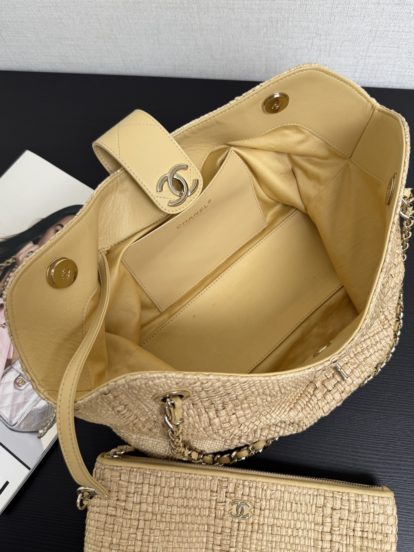 Ch**el shopping bag 26x40x12cm