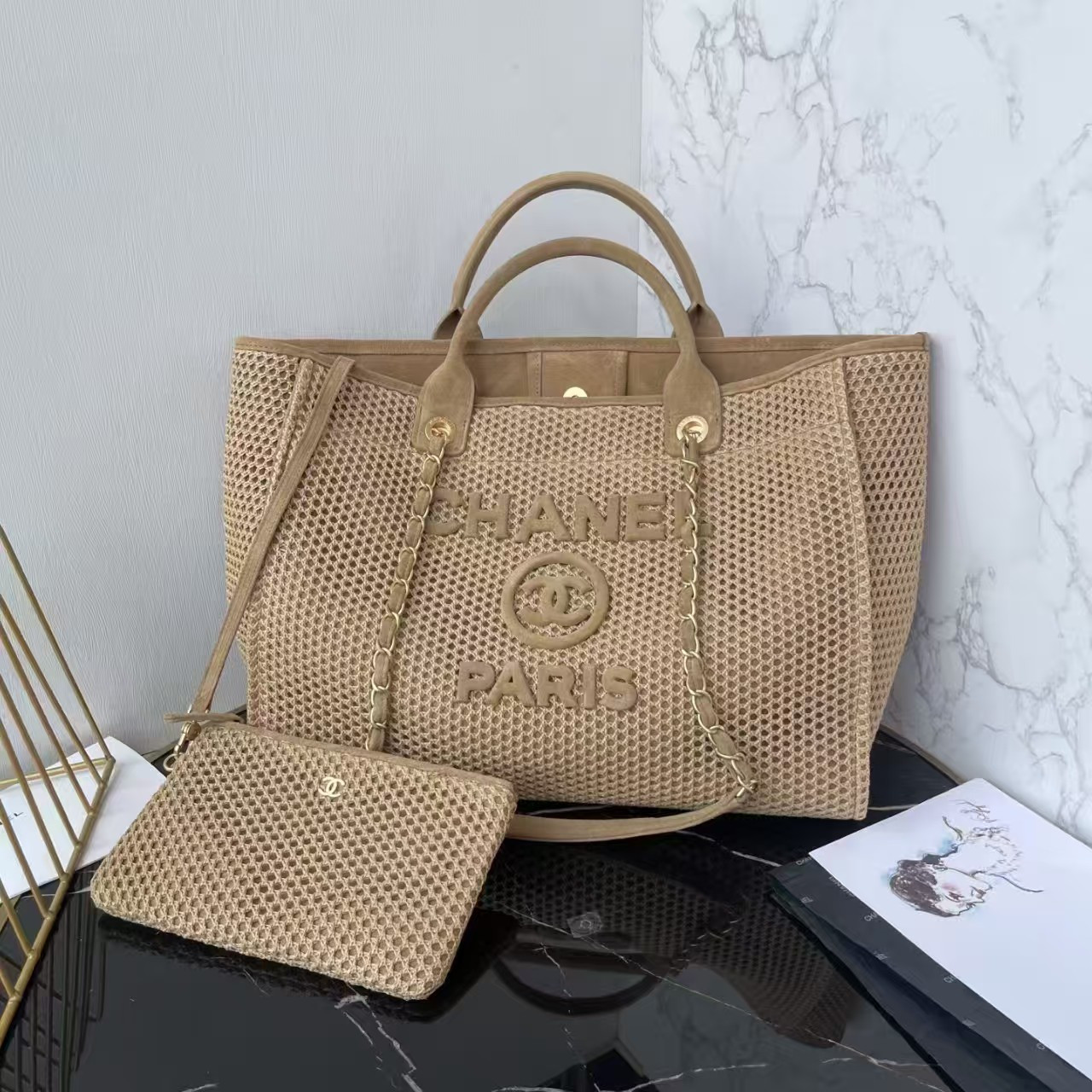 Ch**el shopping bag 38x30x22cm
