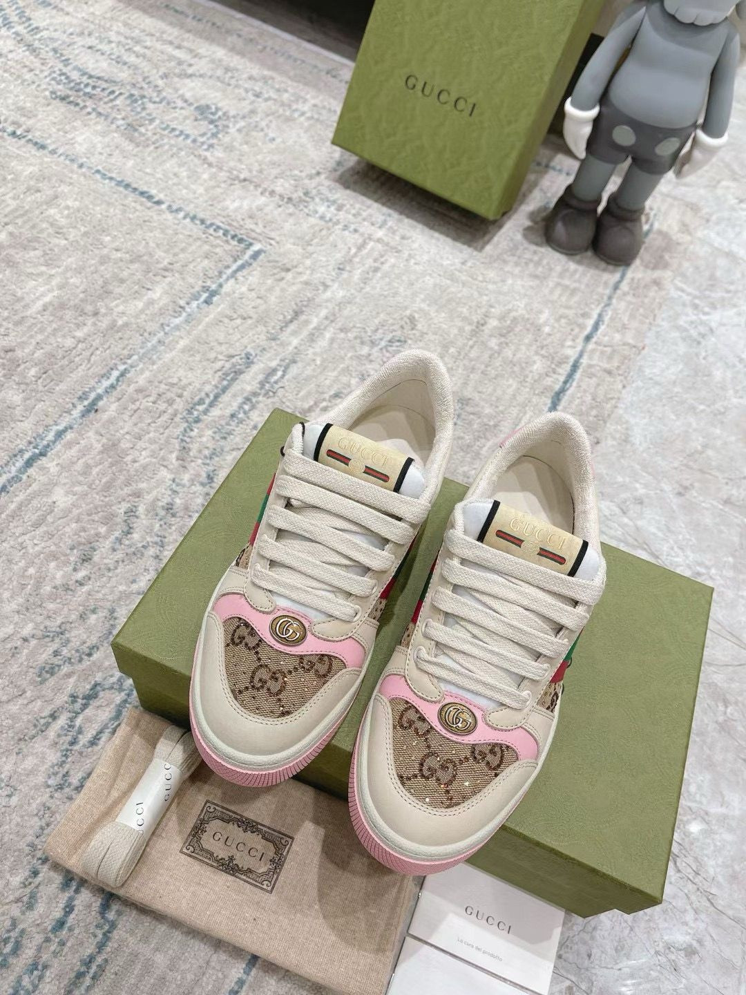 UA Gvc*1 Wmns GG Screener GG Canvas Beige Pink