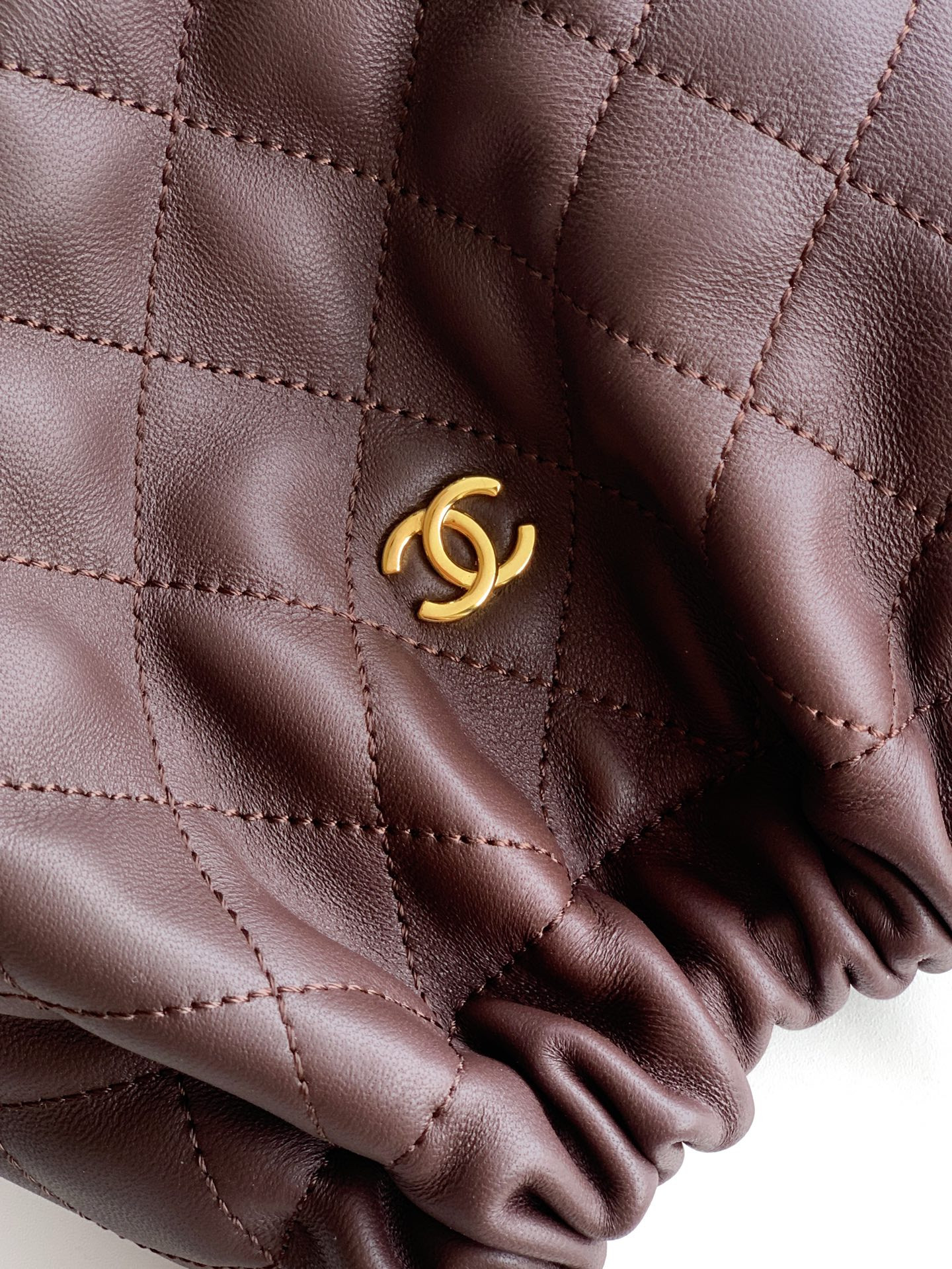 Ch**el clutch with leather strap ap5227 17x22x8cm
