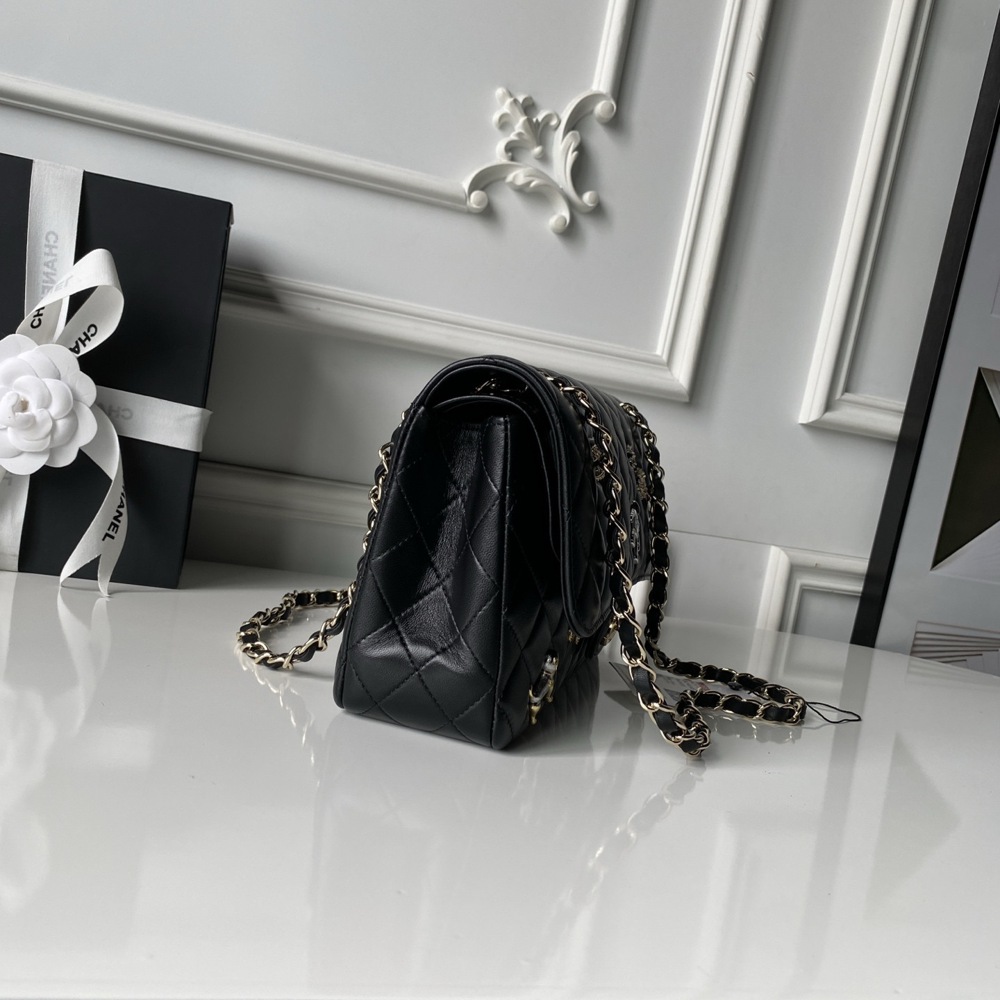Ch**el classic flap bag a01112 15x25x6cm