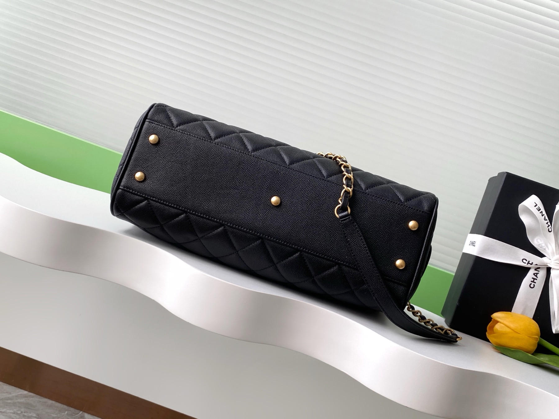 Ch**el large bowling bag as5579 17x31x13cm