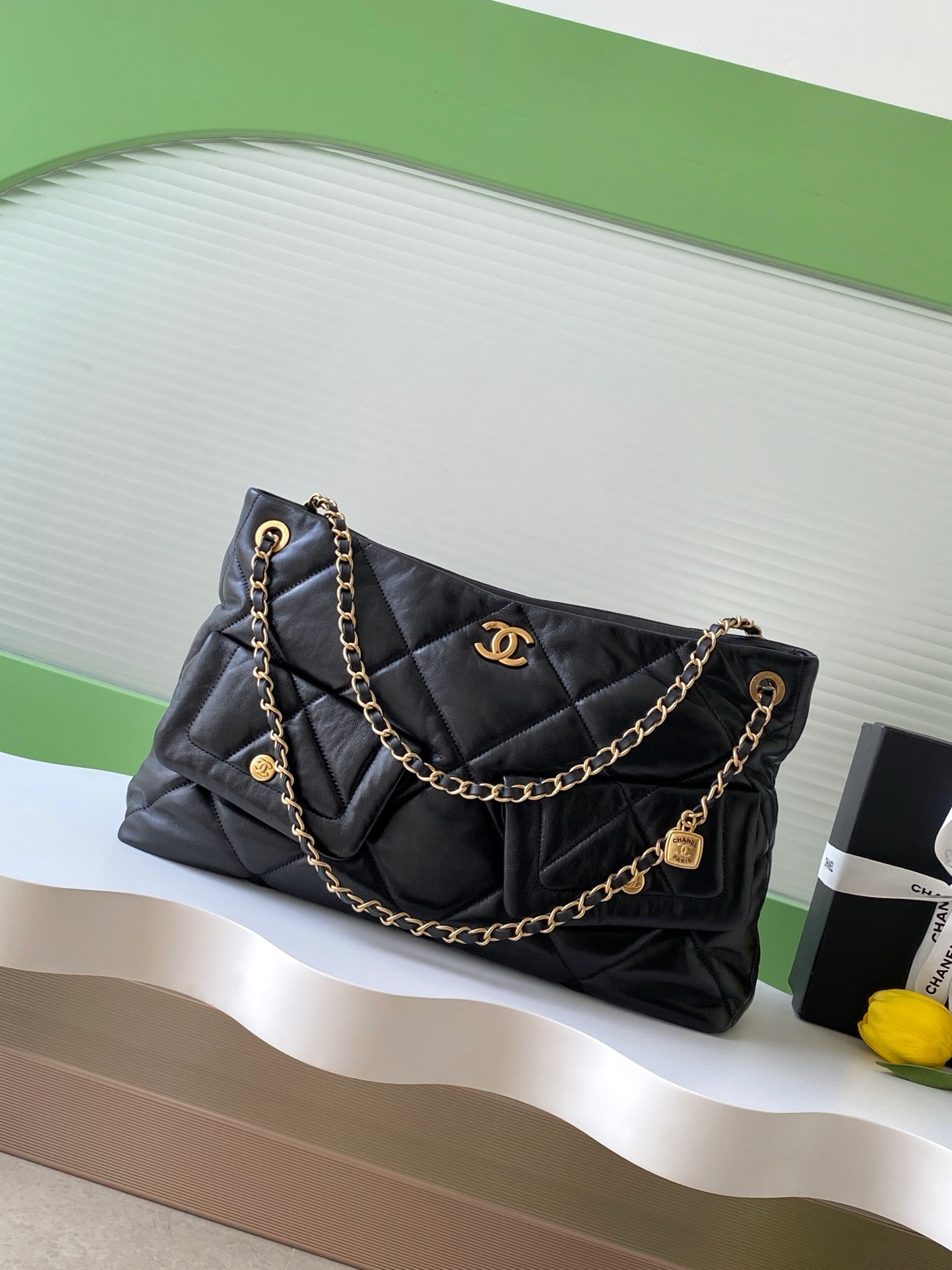 Ch**el 25K Hobo Shopping Bag 26x38x11cm