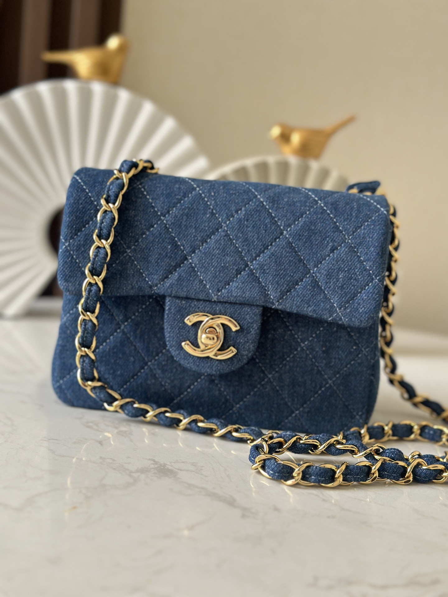 Ch**el Mini Square Flap Bag 17.5cm