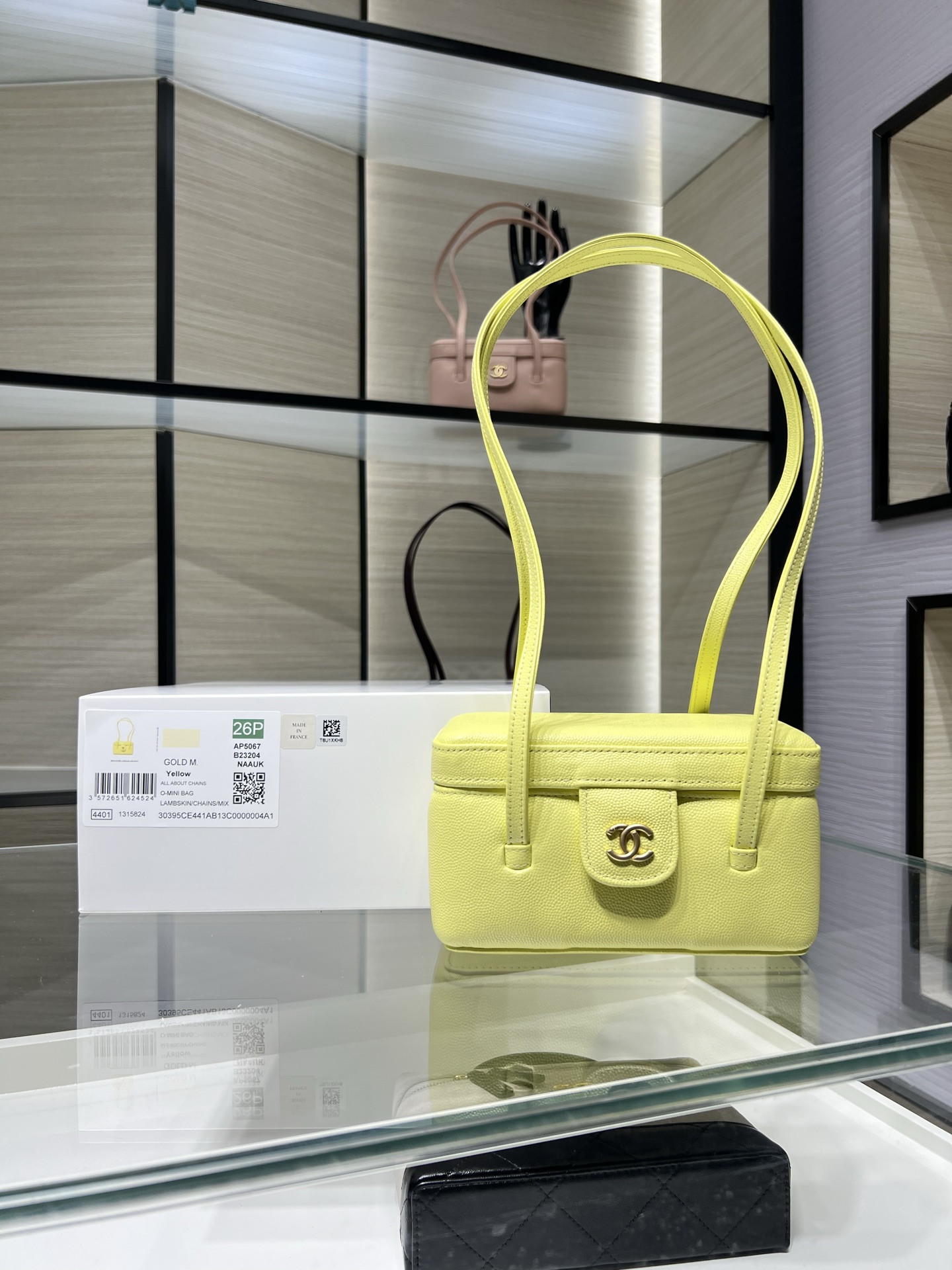 Ch**el preppy coco long box bag ap5067 17x9.5x8cm