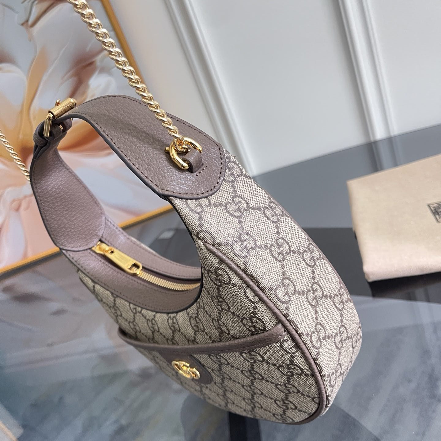 Gvc*1 ophidia mini gg canvas shoulder bag 20x14.5x4cm