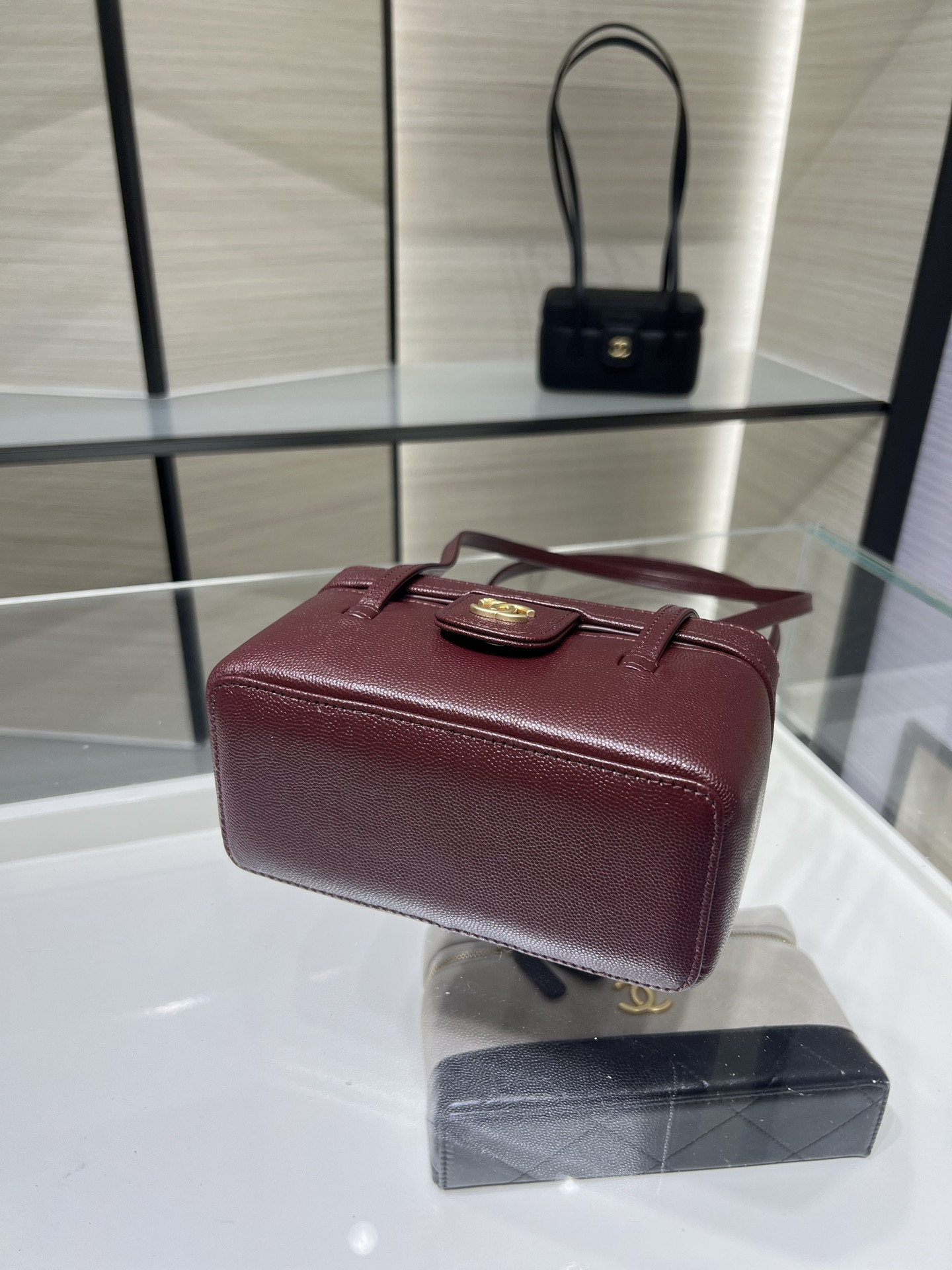 Ch**el preppy coco long box bag ap5067 17x9.5x8cm