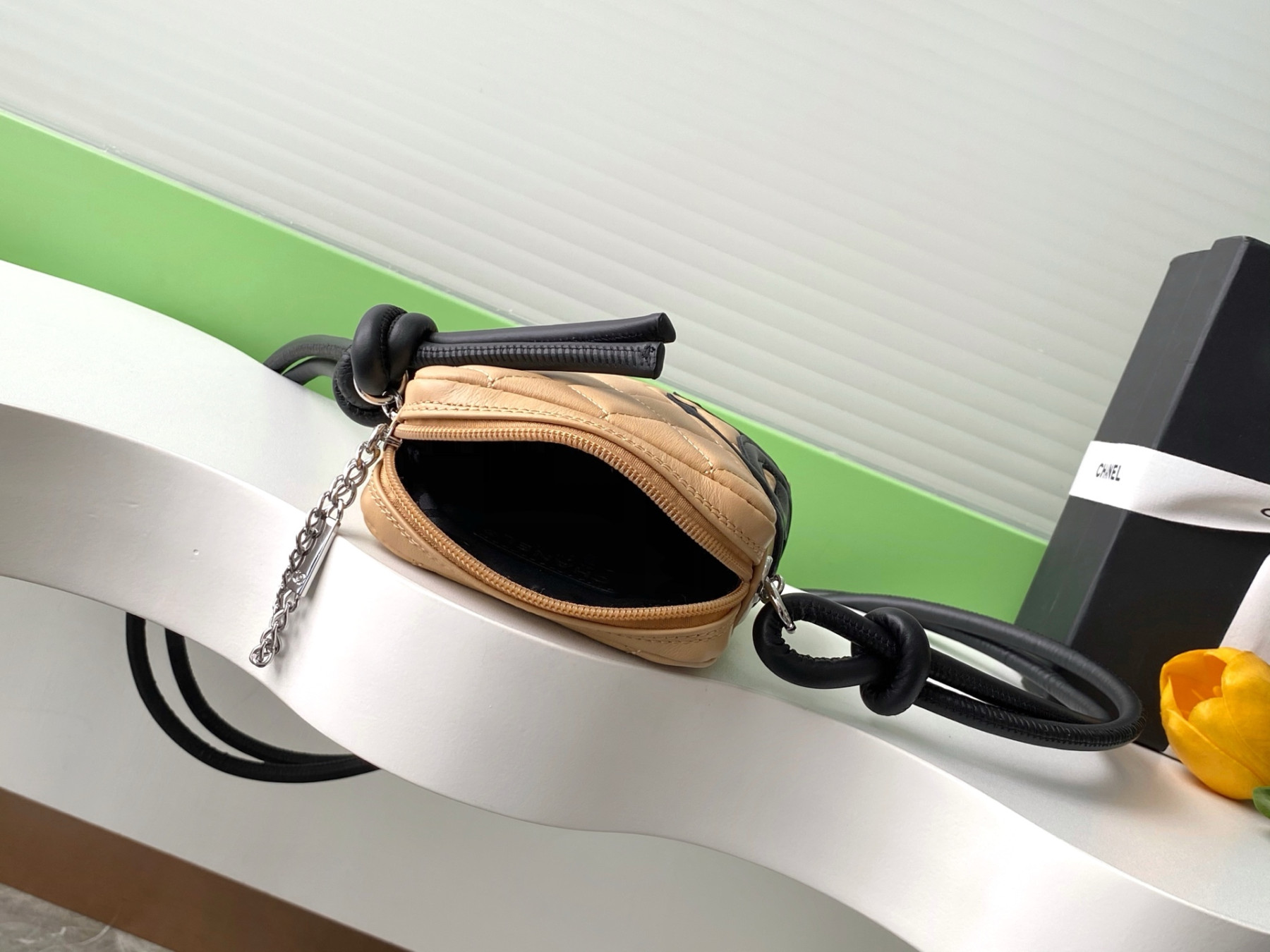 Ch**el cambon line crossbody bag 13x15x3.5cm