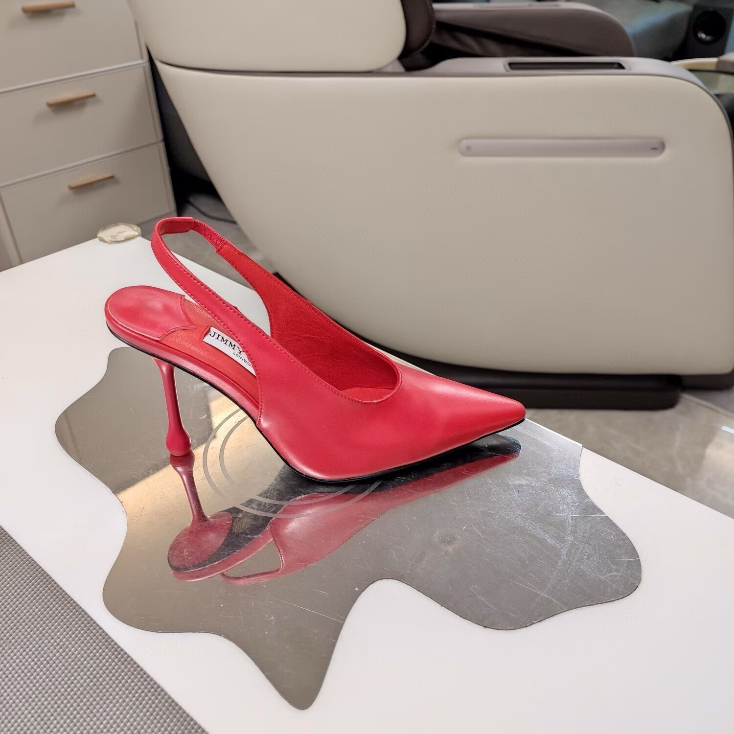 ua J1m*y Ch00 leather pumps 100mm