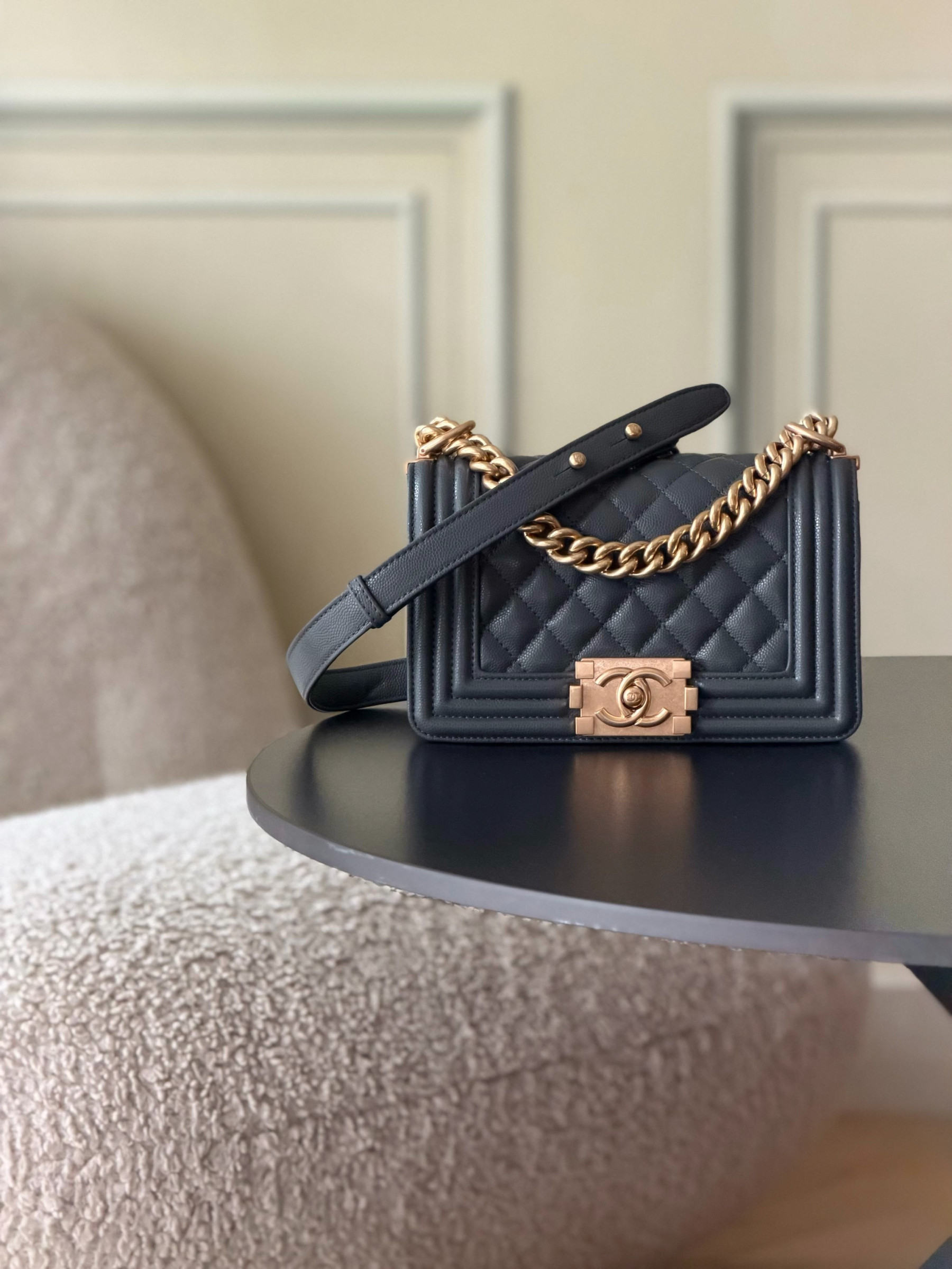 Ch**el boy handbag 12x20x7cm