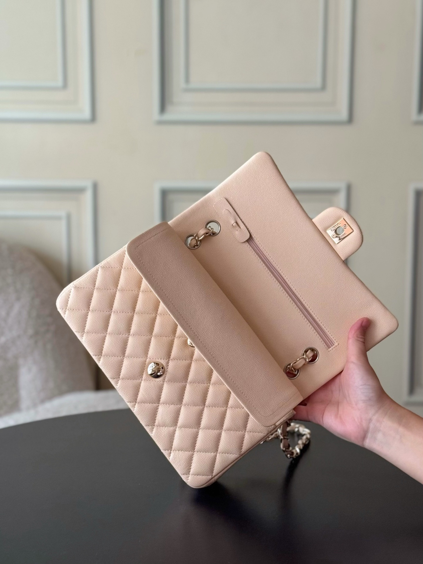 Ch**el classic flap handbag cf 25.5x15.5x6.5cm