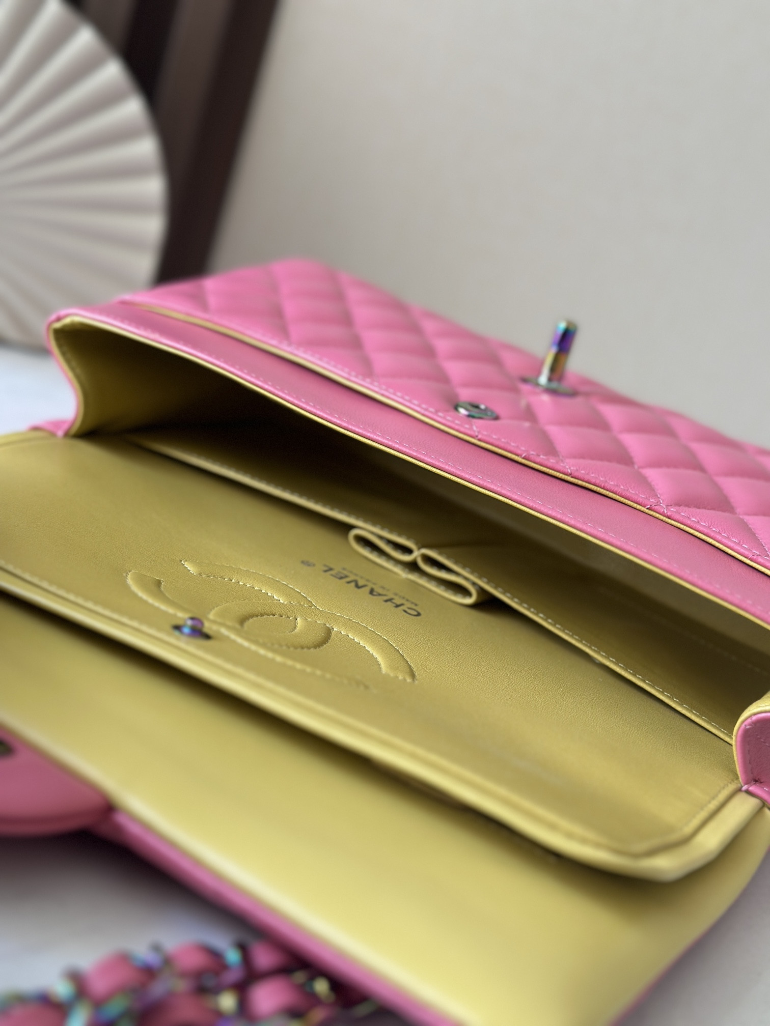 Ch**el classic flap handbag cf 25.5x15x6cm